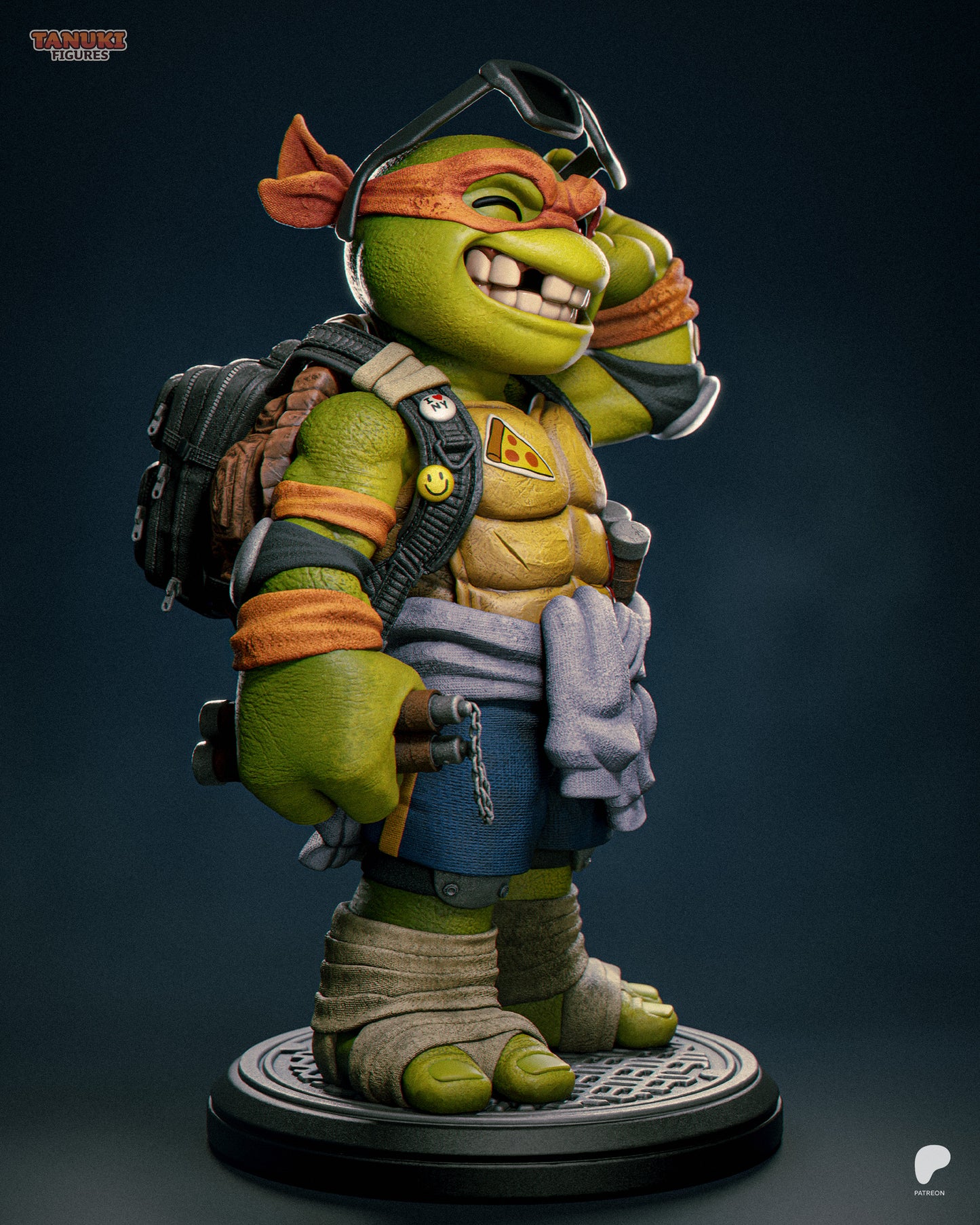 Michelangelo-Garage Kit TMNT - Fanmade Model by Tanuki Figures
