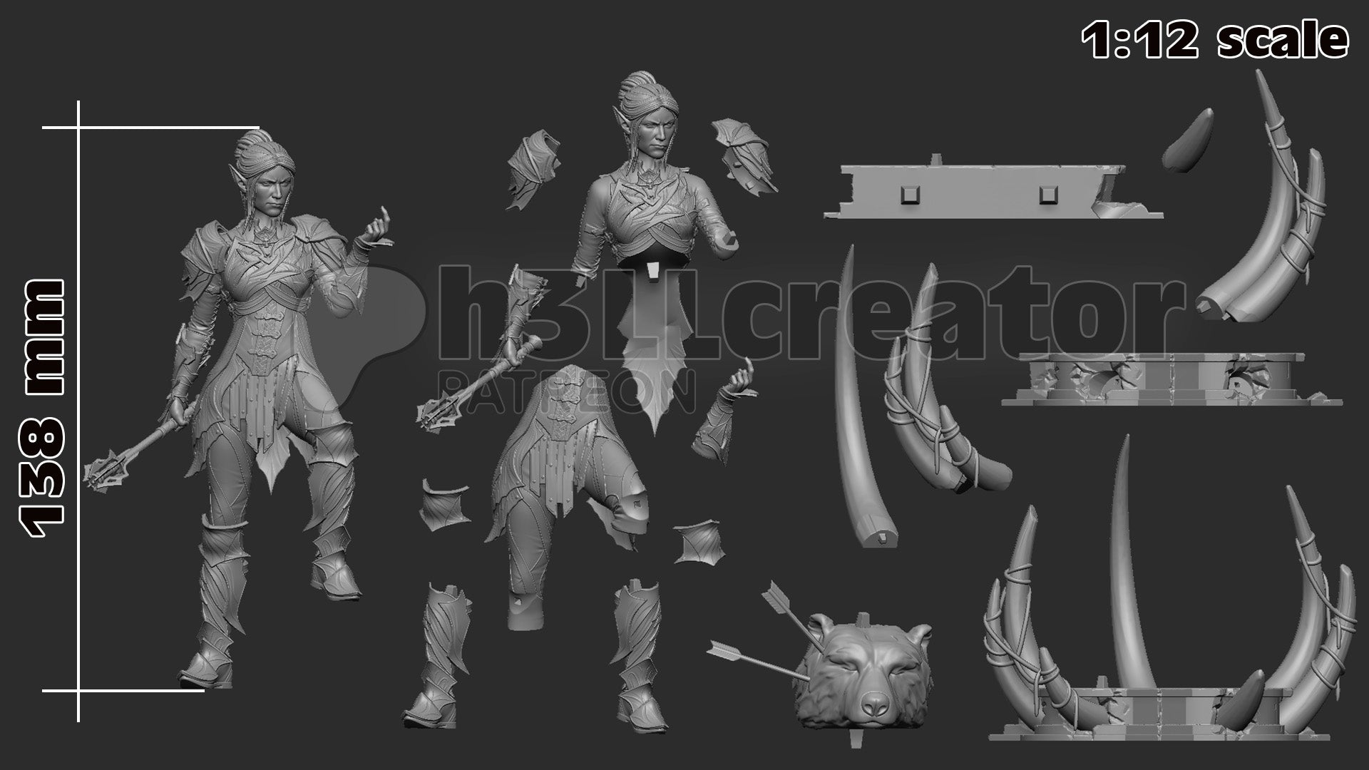 Minthara Garage Kit | Fanmade Model by h3llCreator | Baldurs Gate | 3D Printed - Sephiknot