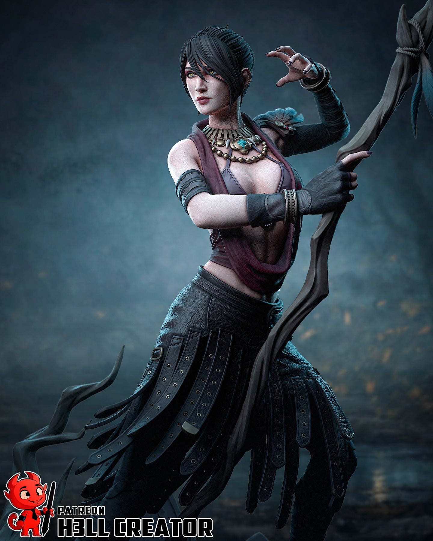 Morrigan from Dragon Age by h3ll creator | High Quality Resin Print | Painted Commissions available - Sephiknot