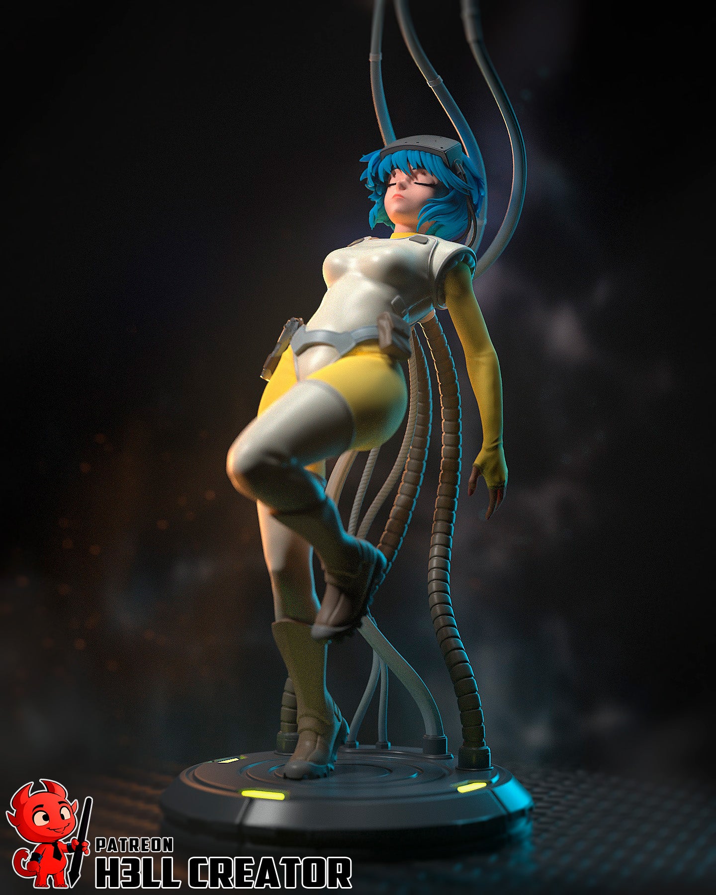 Motoko from Ghost in the Shell by h3ll creator | High Quality Resin Print | Painted Commissions available!