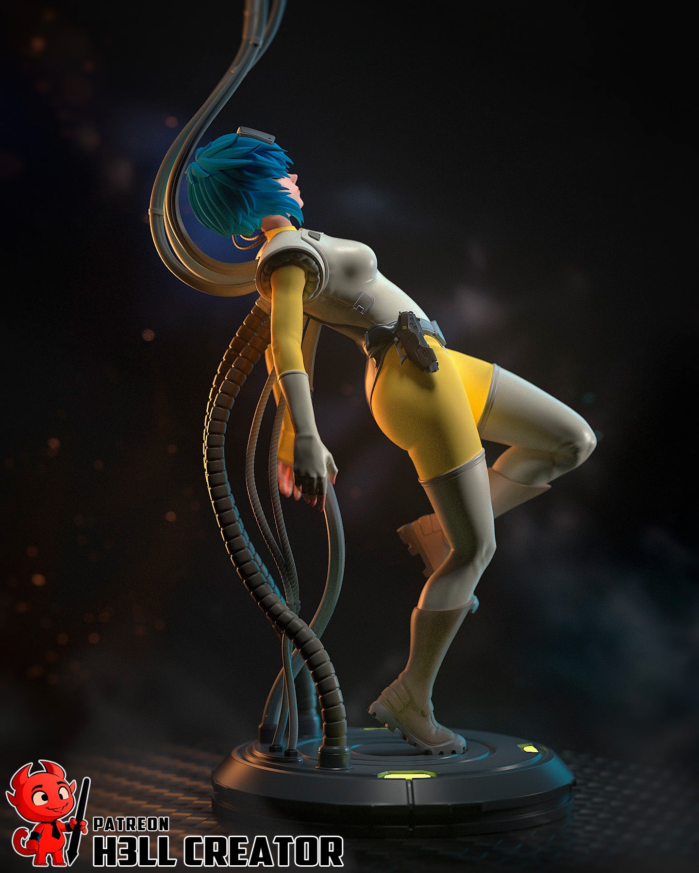 Motoko from Ghost in the Shell by h3ll creator | High Quality Resin Print | Painted Commissions available!