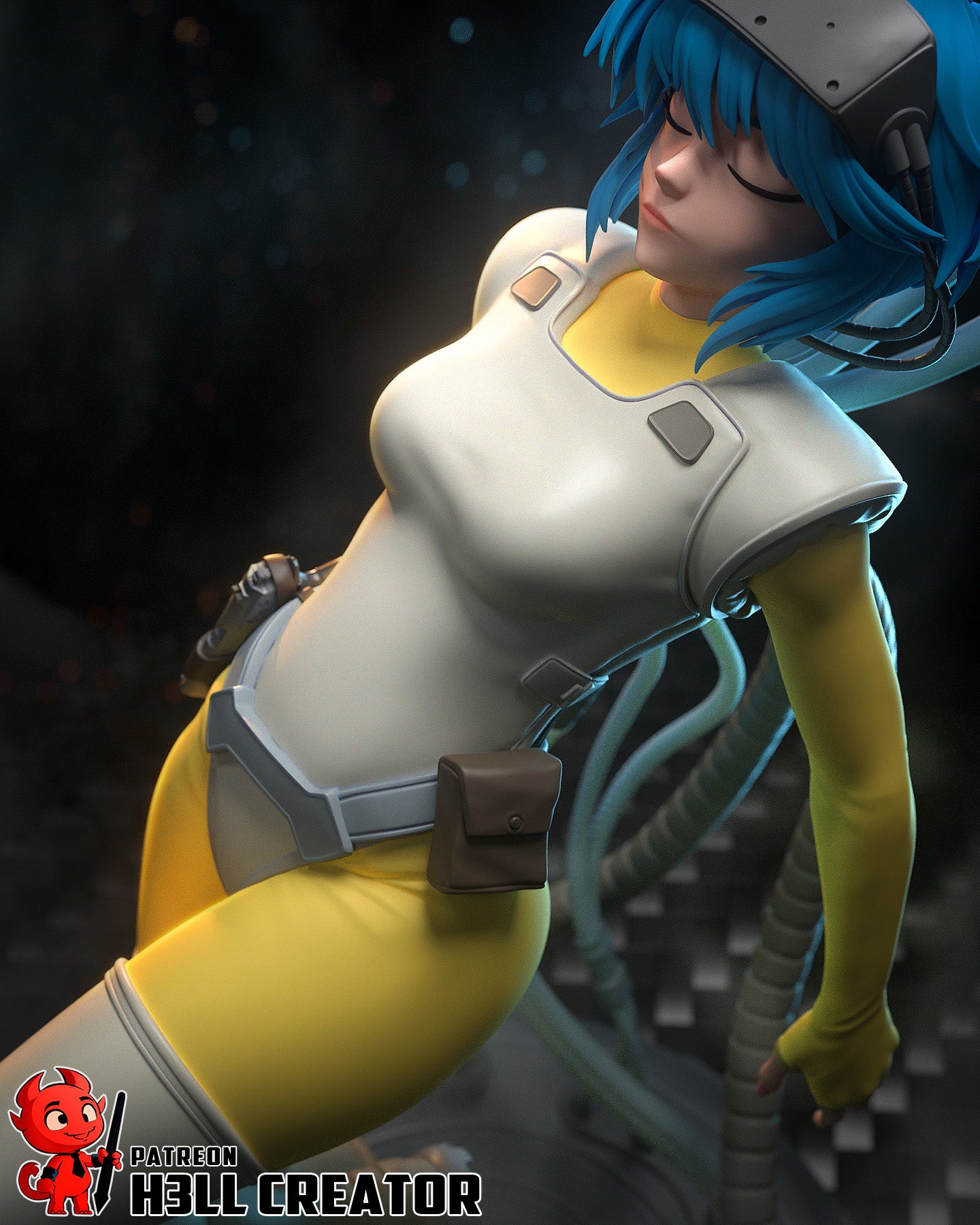 Motoko from Ghost in the Shell by h3ll creator | High Quality Resin Print | Painted Commissions available!