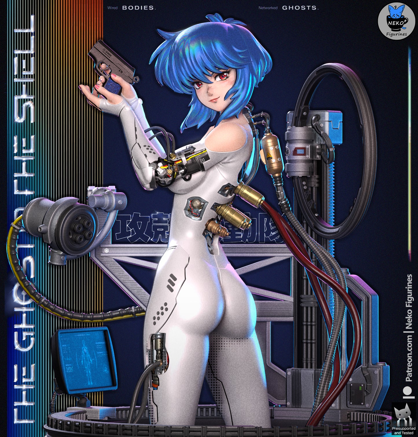 Motoko Kusanagi by Neko Figurines | High Quality Resin Print | Painted Commissions available!