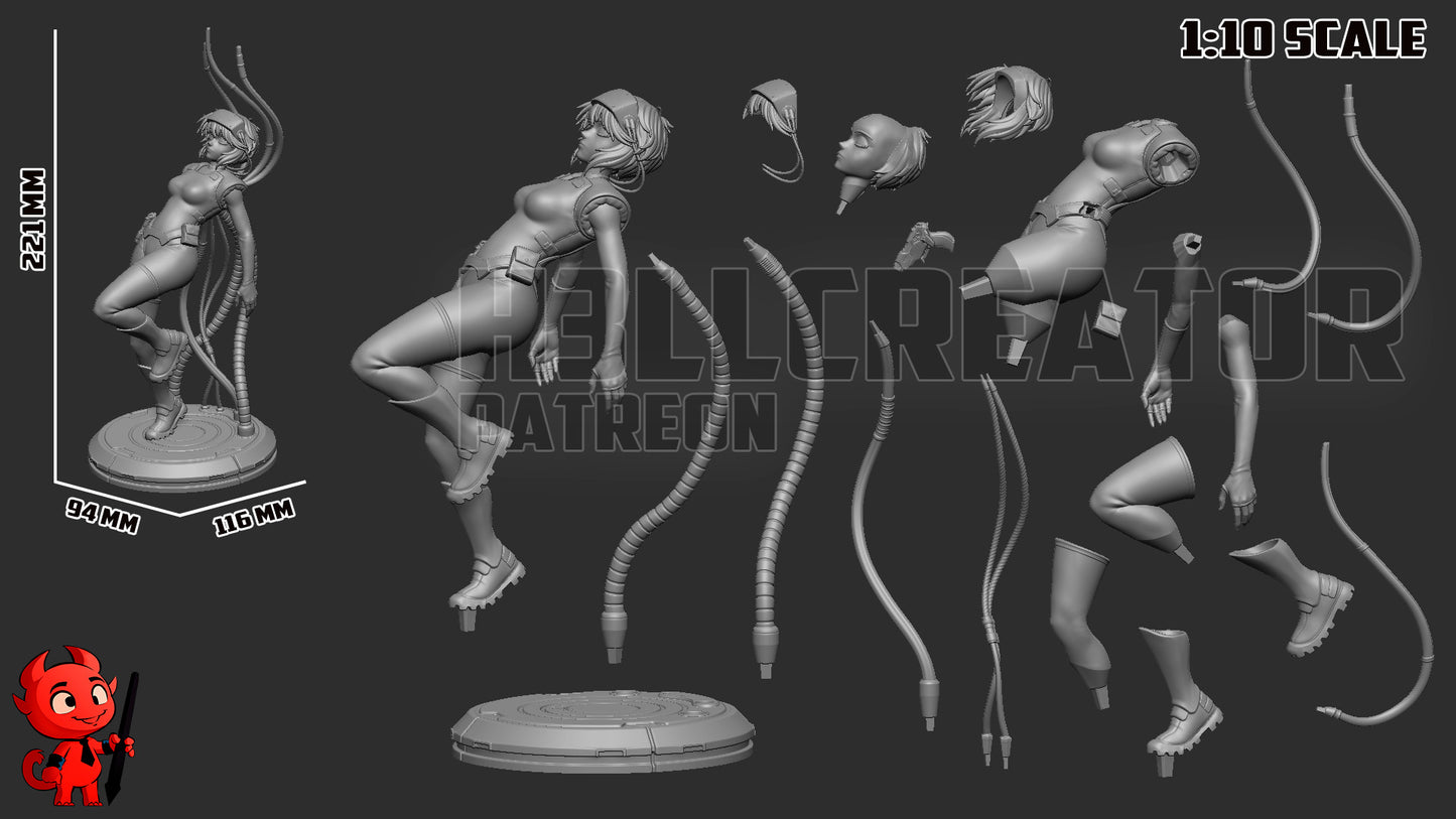 Motoko from Ghost in the Shell by h3ll creator | High Quality Resin Print | Painted Commissions available!