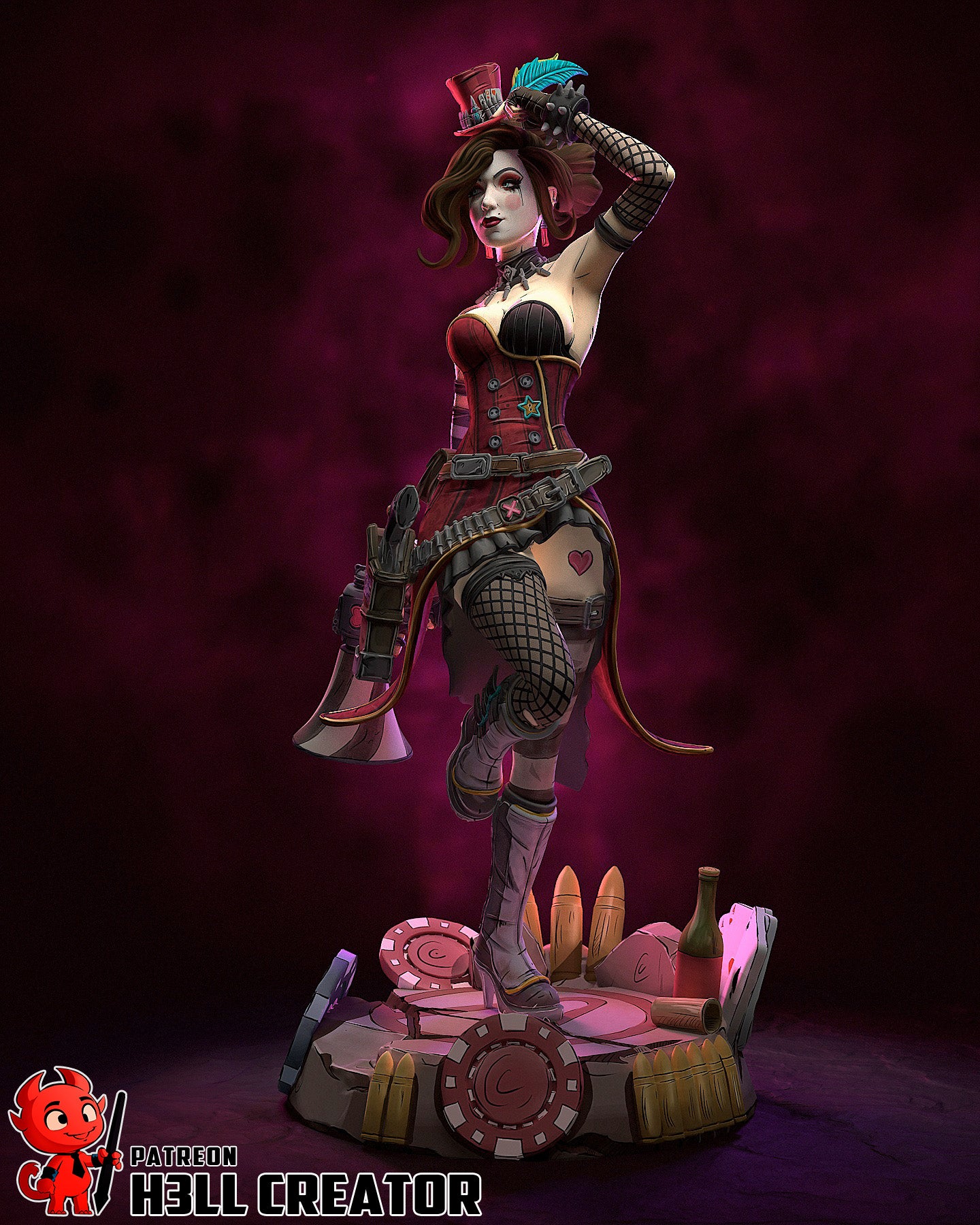 Mad Moxxi from Borderlands by h3ll creator | High Quality Resin Print | Painted Commissions available!