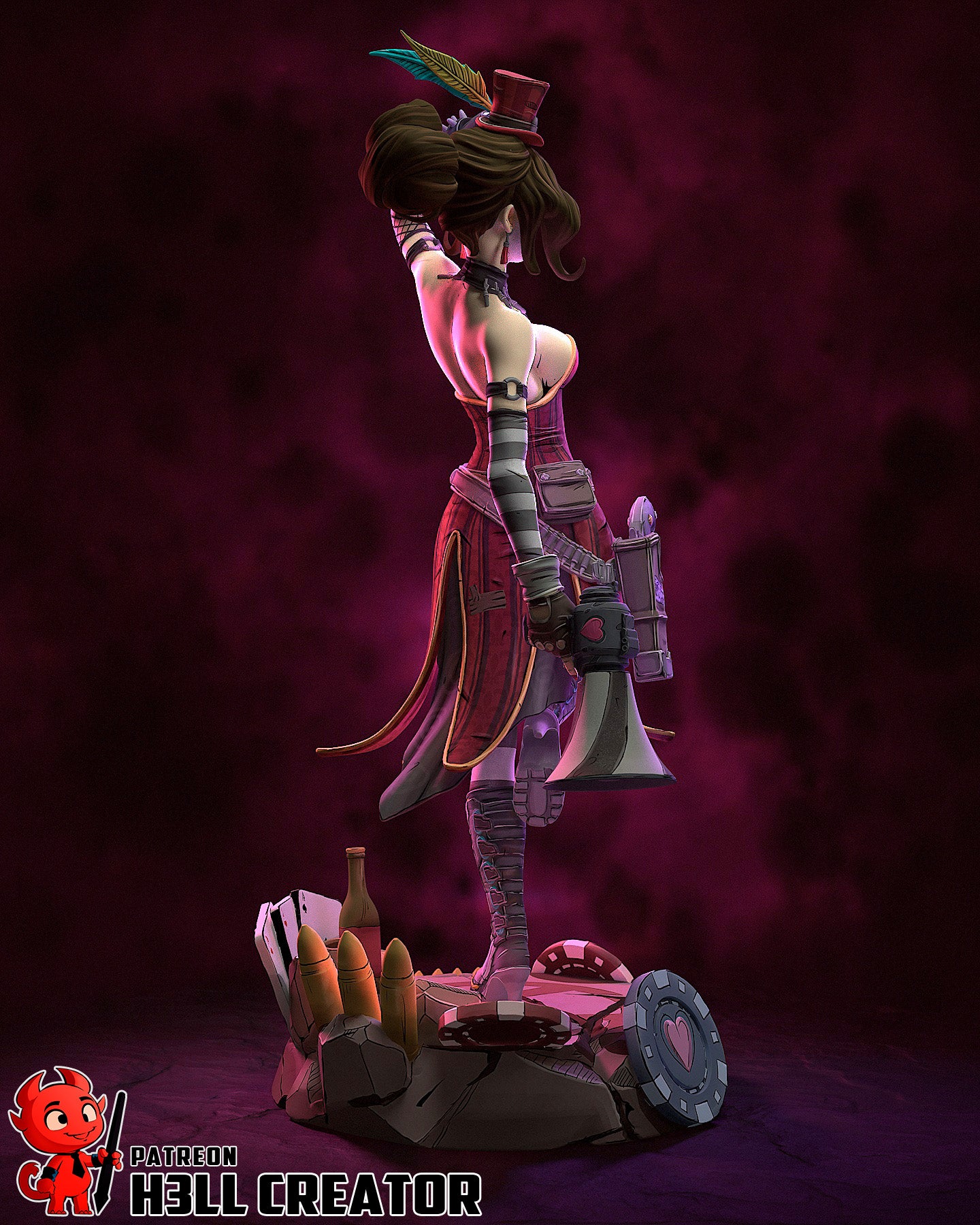 Mad Moxxi from Borderlands by h3ll creator | High Quality Resin Print | Painted Commissions available!
