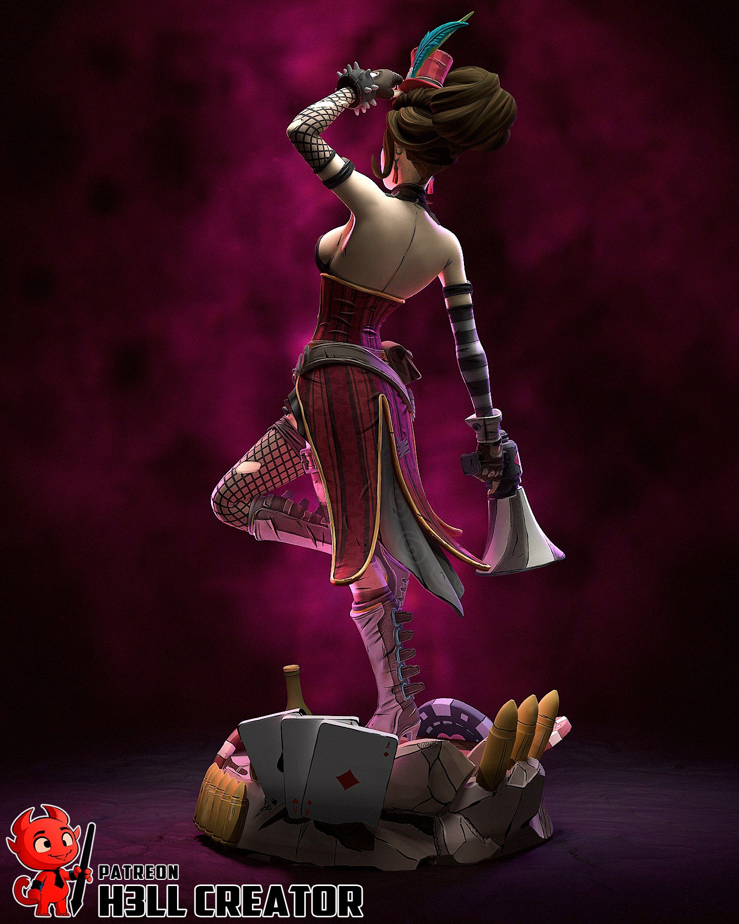 Mad Moxxi from Borderlands by h3ll creator | High Quality Resin Print | Painted Commissions available!
