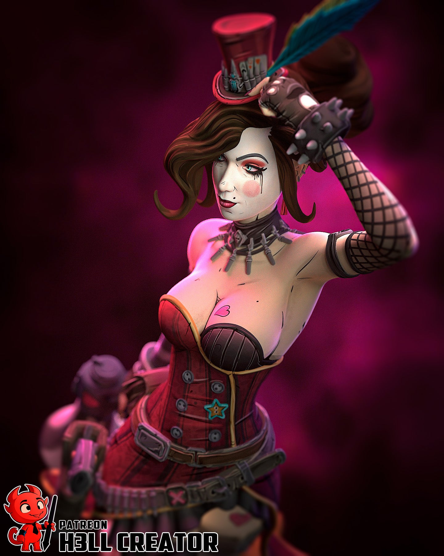 Mad Moxxi from Borderlands by h3ll creator | High Quality Resin Print | Painted Commissions available!