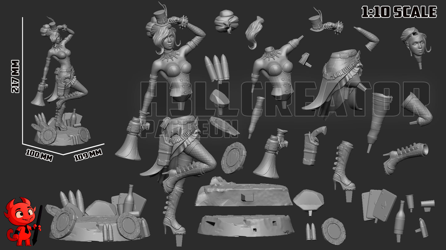 Mad Moxxi from Borderlands by h3ll creator | High Quality Resin Print | Painted Commissions available!