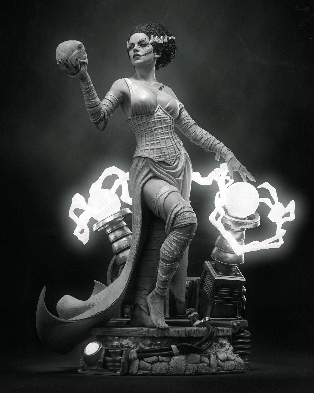 Frankenstein's Bride by CA3D | High Quality Resin Print | Painted Commissions available!