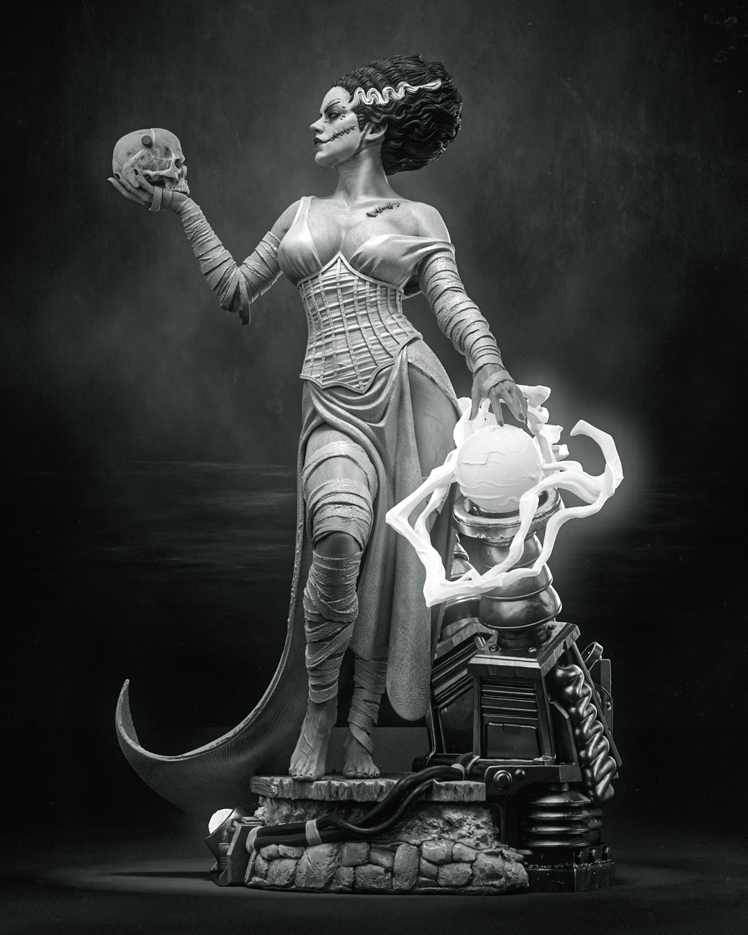 Frankenstein's Bride by CA3D | High Quality Resin Print | Painted Commissions available!