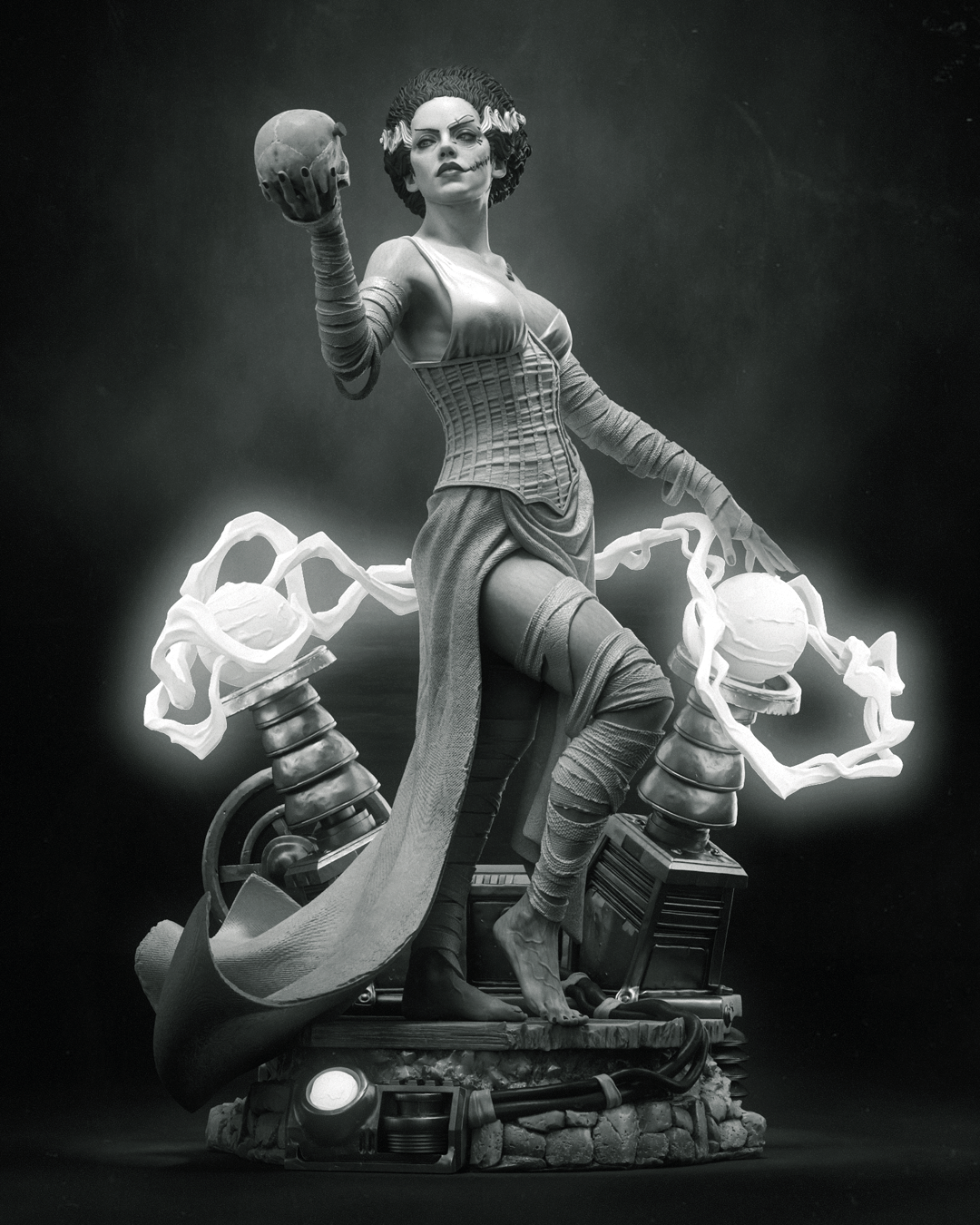 Frankenstein's Bride by CA3D | High Quality Resin Print | Painted Commissions available!