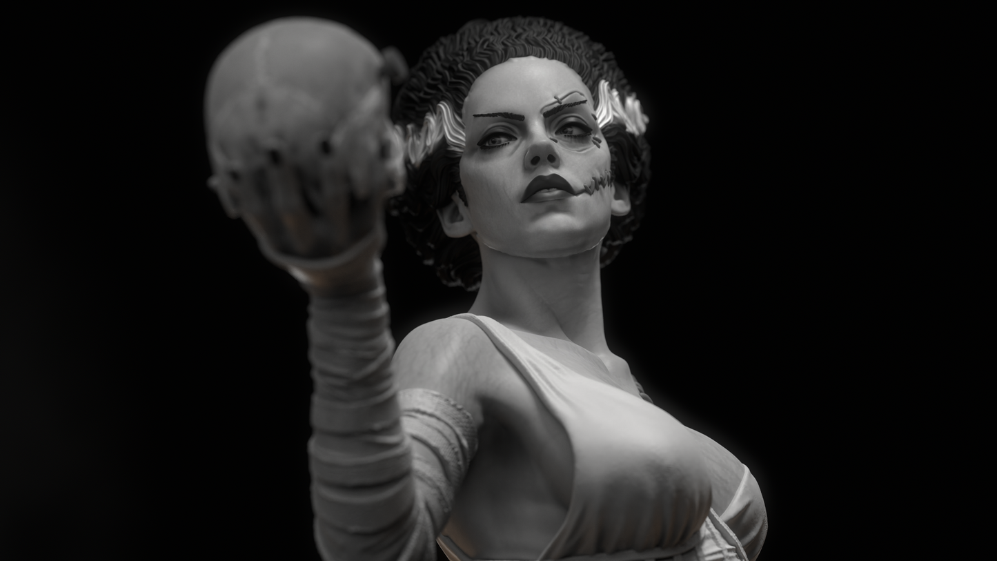 Frankenstein's Bride by CA3D | High Quality Resin Print | Painted Commissions available!