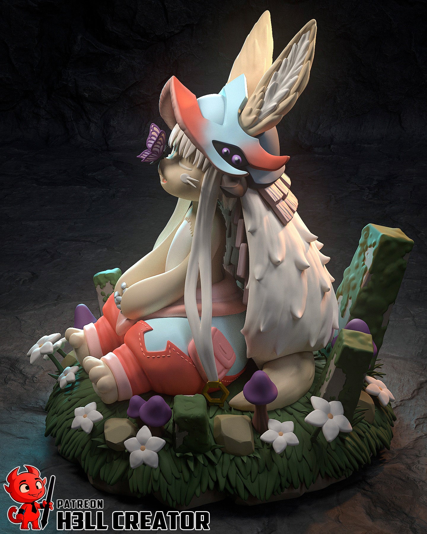 Nanachi from Made in Abyss by h3ll creator | High Quality Resin Print | Painted Commissions available!