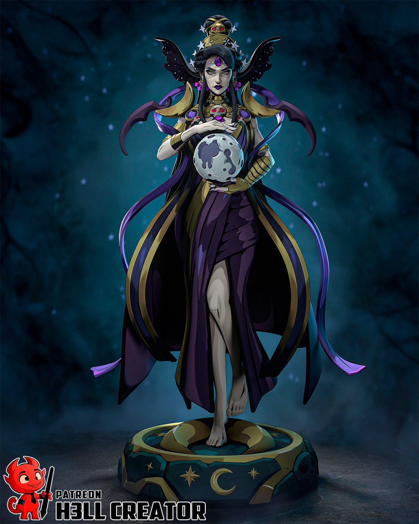 Nyx from Hades by h3ll creator | High Quality Resin Print | Painted Commissions available!