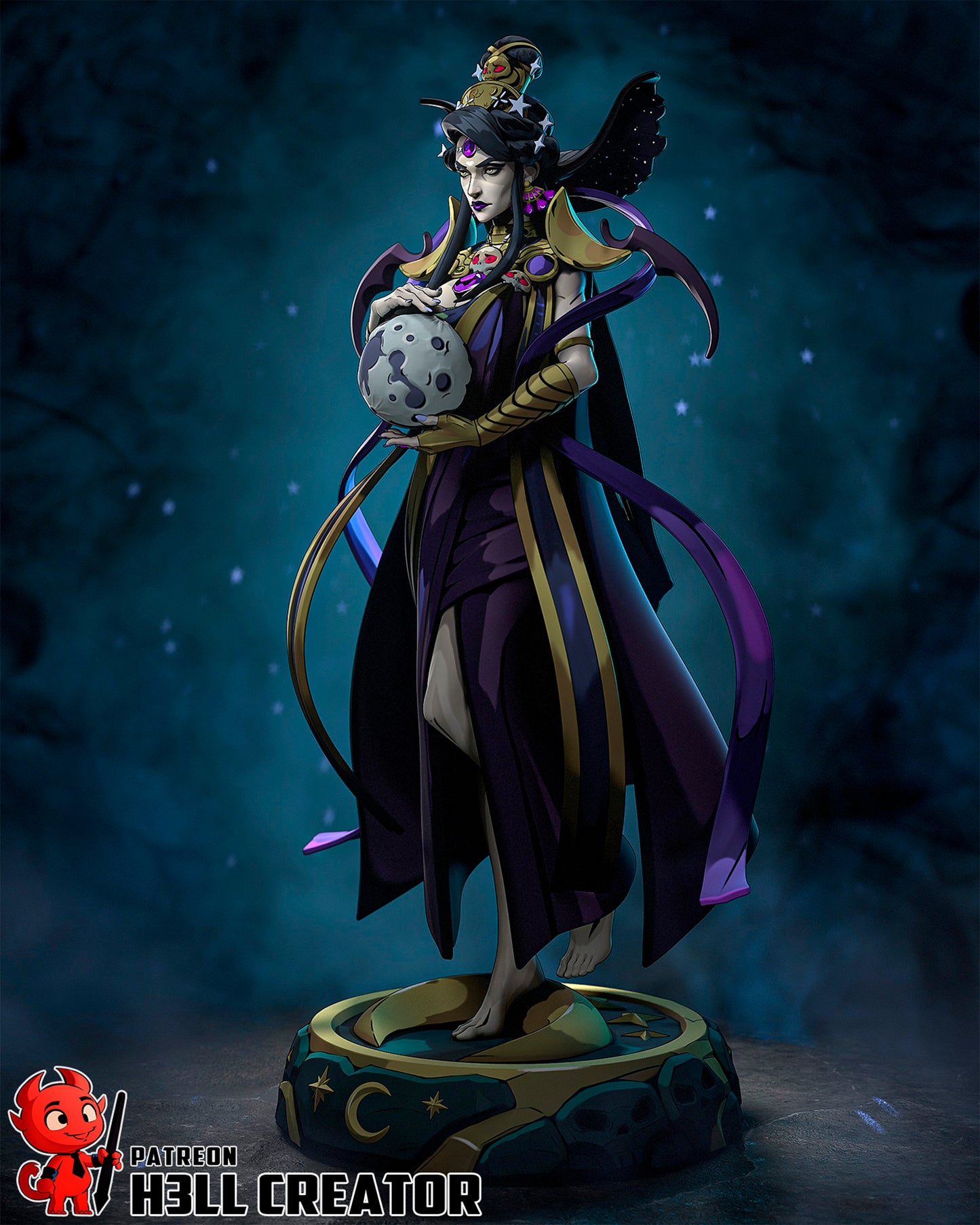 Nyx from Hades by h3ll creator | High Quality Resin Print | Painted Commissions available!