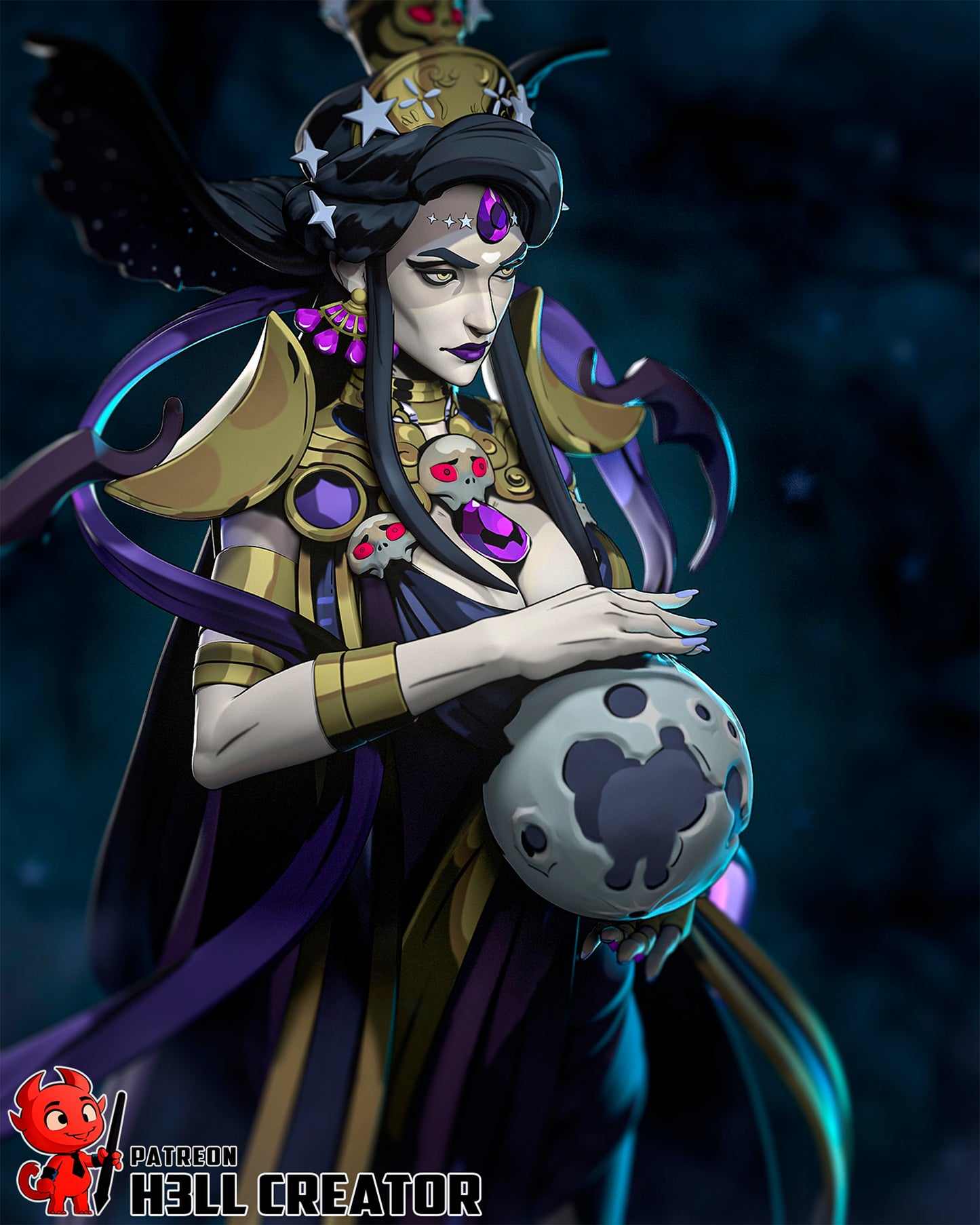 Nyx from Hades by h3ll creator | High Quality Resin Print | Painted Commissions available!