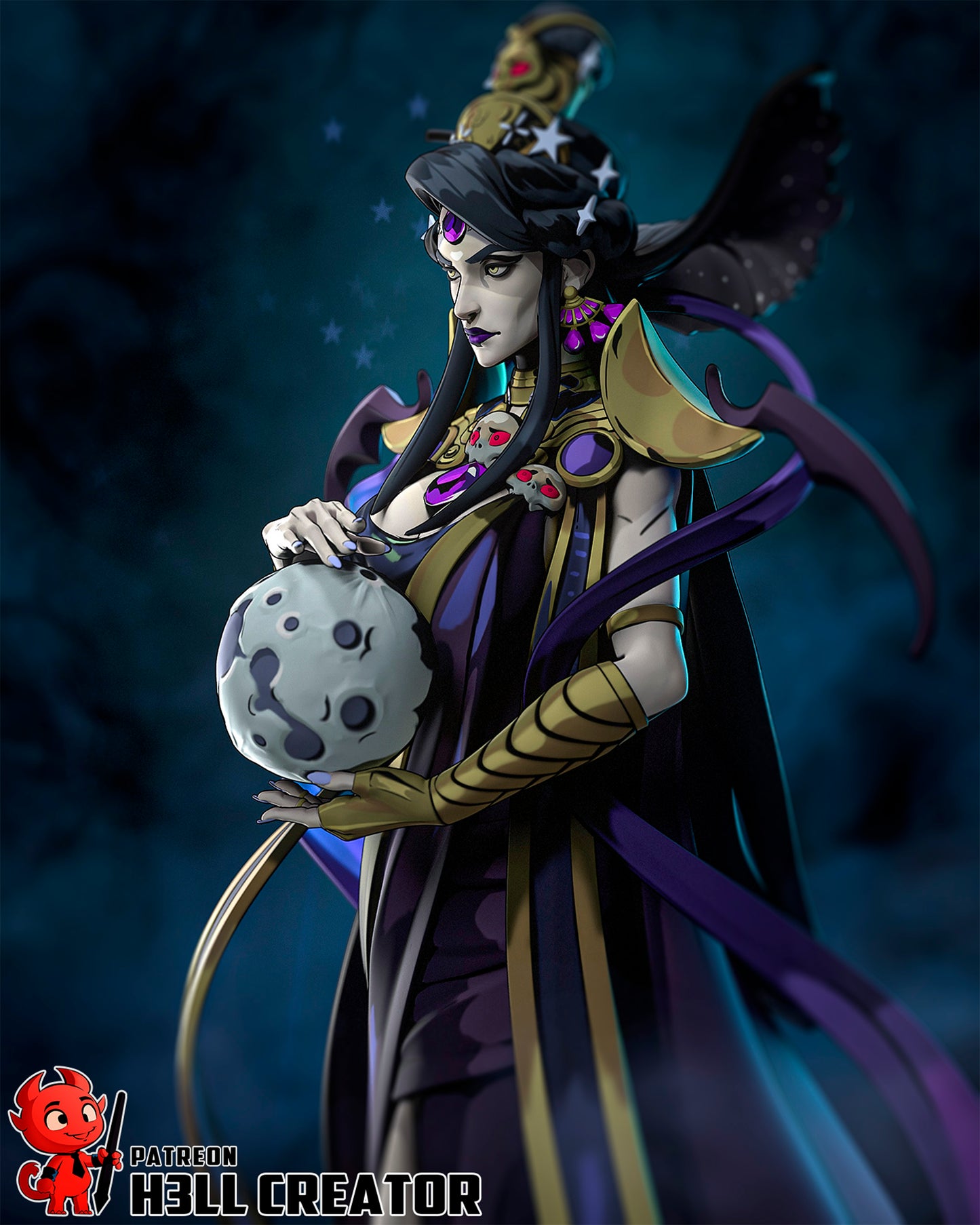 Nyx from Hades by h3ll creator | High Quality Resin Print | Painted Commissions available!