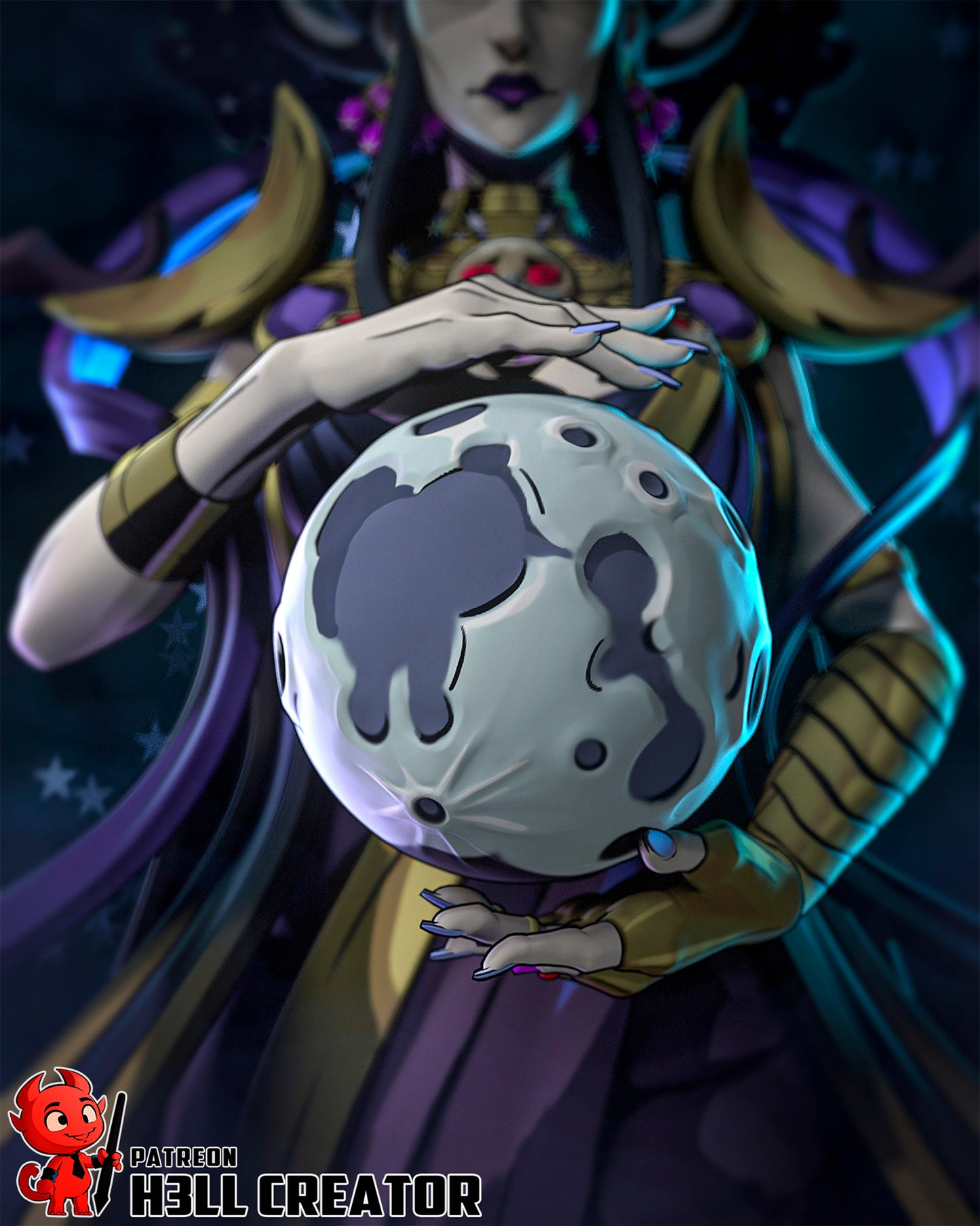 Nyx from Hades by h3ll creator | High Quality Resin Print | Painted Commissions available!