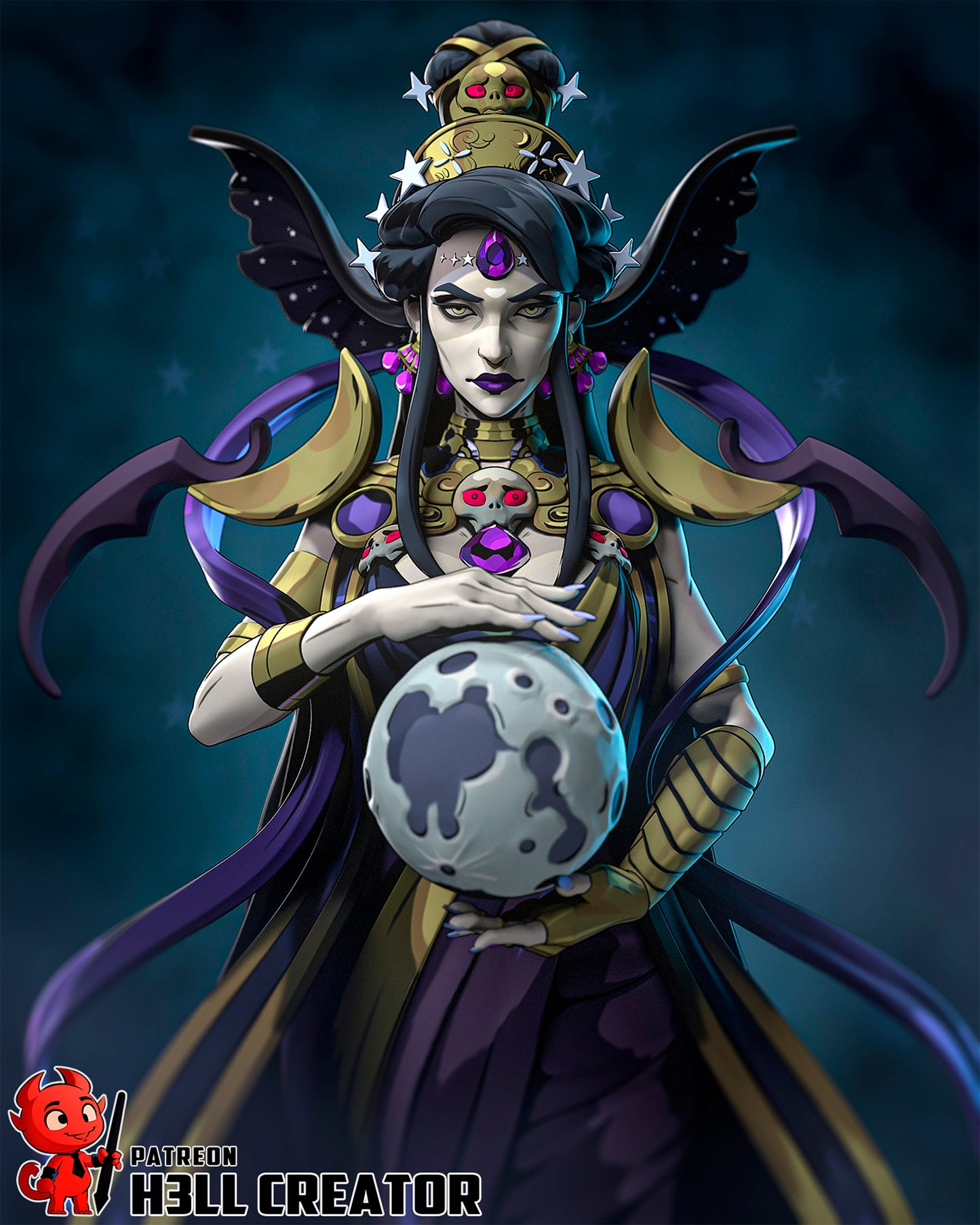 Nyx from Hades by h3ll creator | High Quality Resin Print | Painted Commissions available!