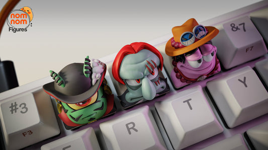 Keycaps OnePiece &  Spongebob by NomNom | Painted Commissions available!