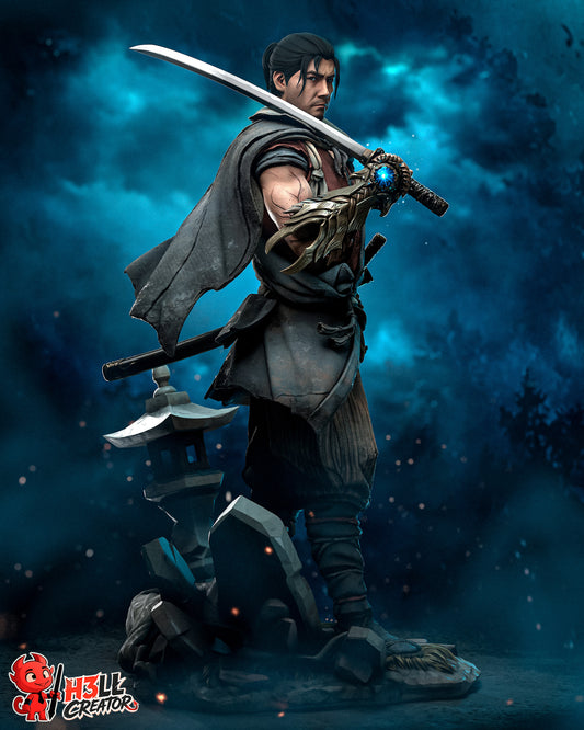 Musashi from Onimusha by h3ll creator | High Quality Resin Print | Painted Commissions available!