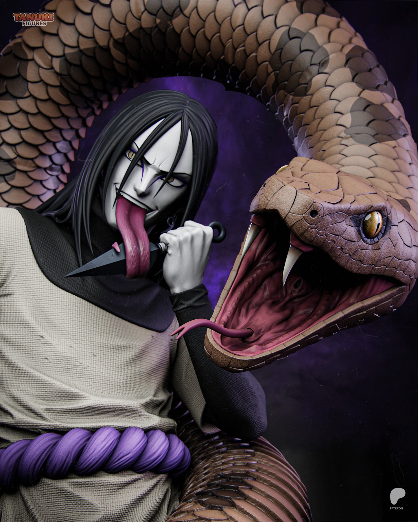 Orochimaru from Naruto Fan-Made Model by Tanuki Figures