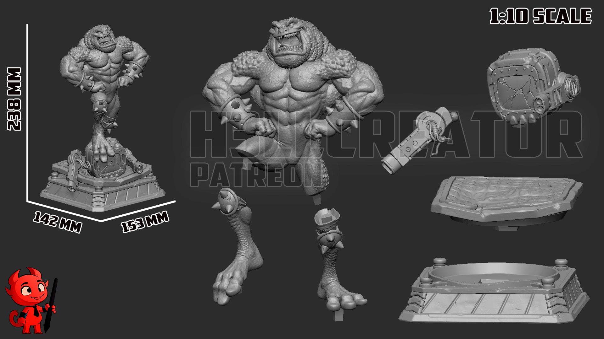 Pimple from Battletoads by h3ll creator | High Quality Resin Print | Painted Commissions available! - Sephiknot