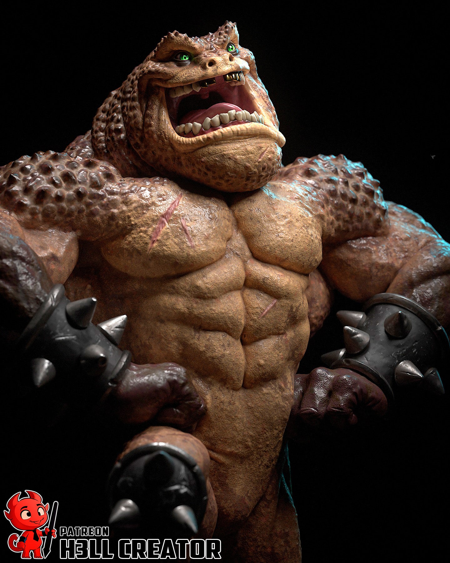 Pimple from Battletoads by h3ll creator | High Quality Resin Print | Painted Commissions available! - Sephiknot