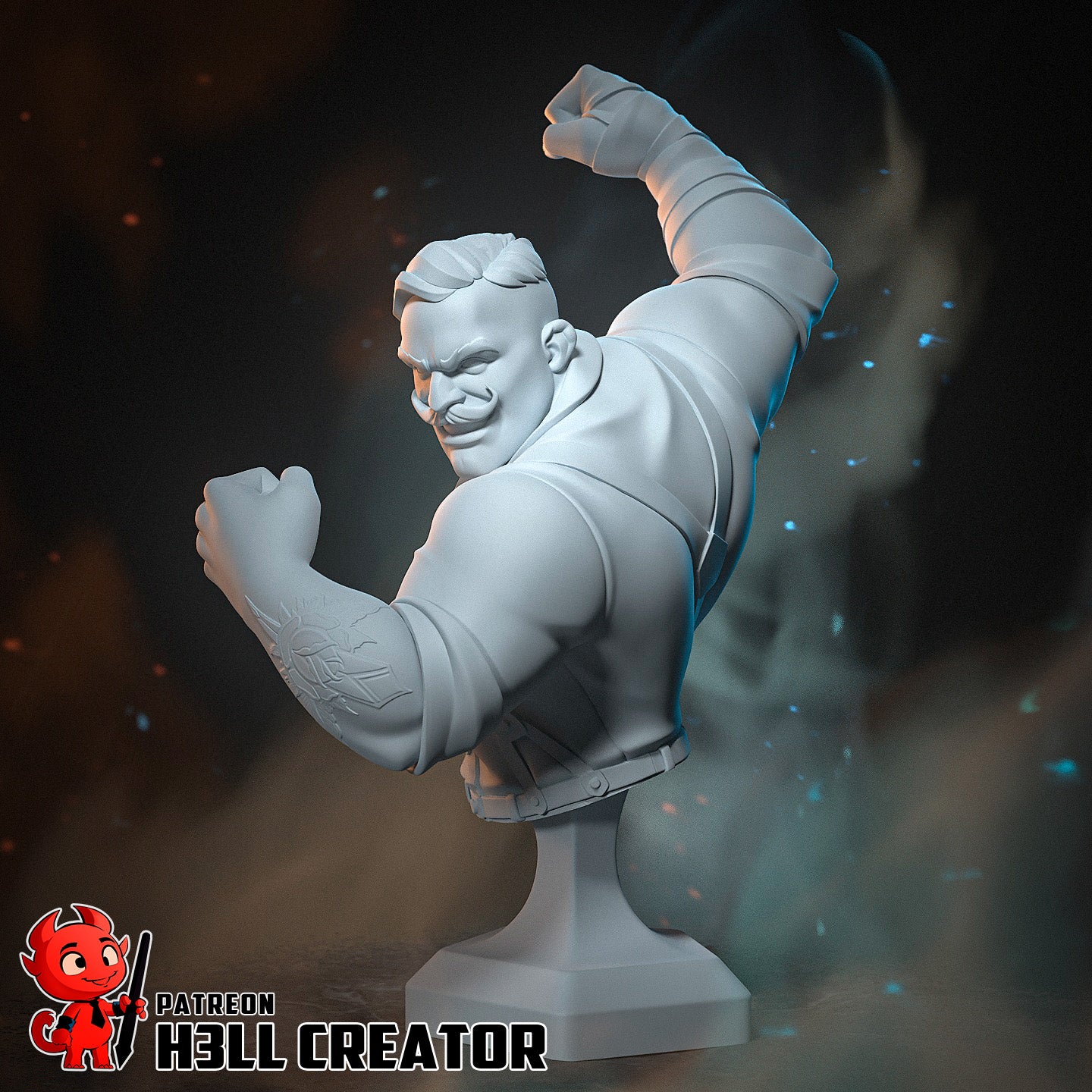 Punch Up from Dispatch by h3ll creator | High Quality Resin Print | Painted Commissions available! - Sephiknot