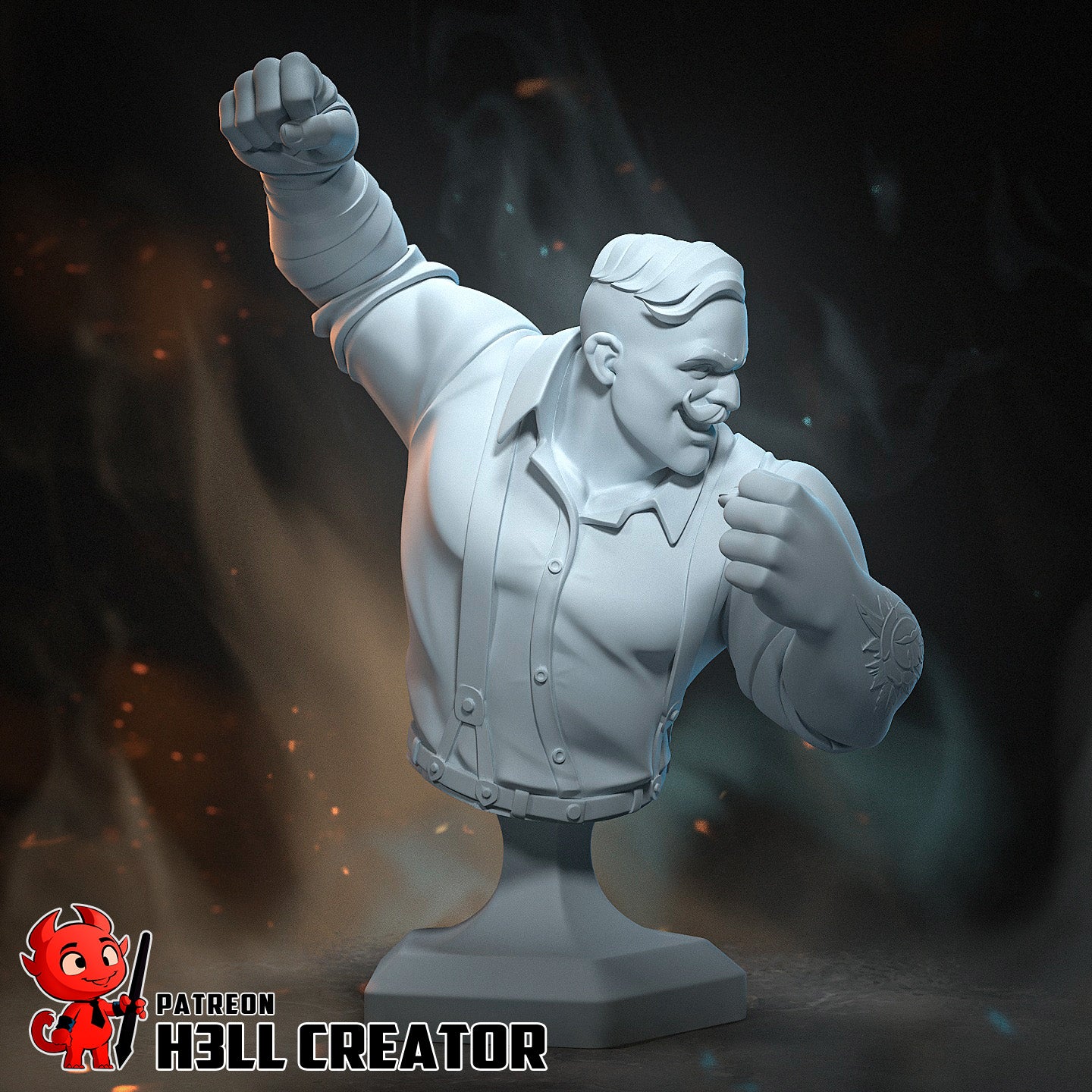 Punch Up from Dispatch by h3ll creator | High Quality Resin Print | Painted Commissions available! - Sephiknot