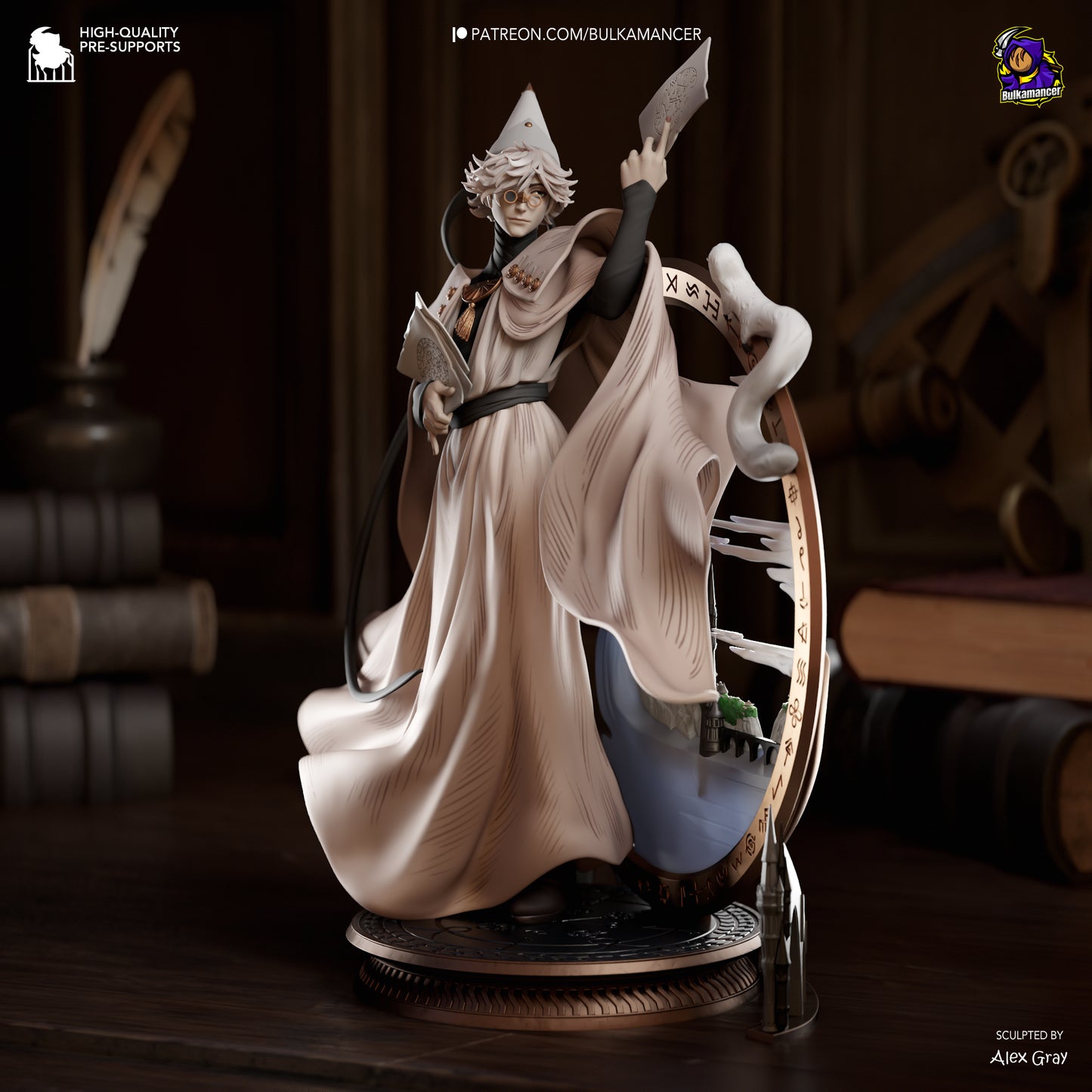 Qifrey from Witch Hat Atelier by Bulkamancer | High Quality Resin Print | Painted Commissions available!