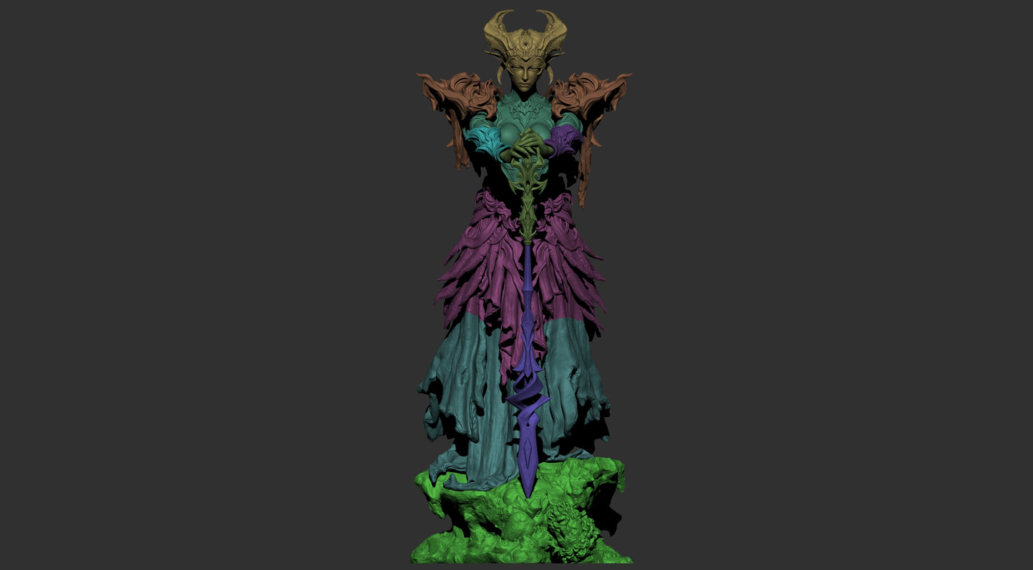 Queen of the Ashen Vale from Warcraft by CA3D | High Quality Resin Print | Painted Commissions available!