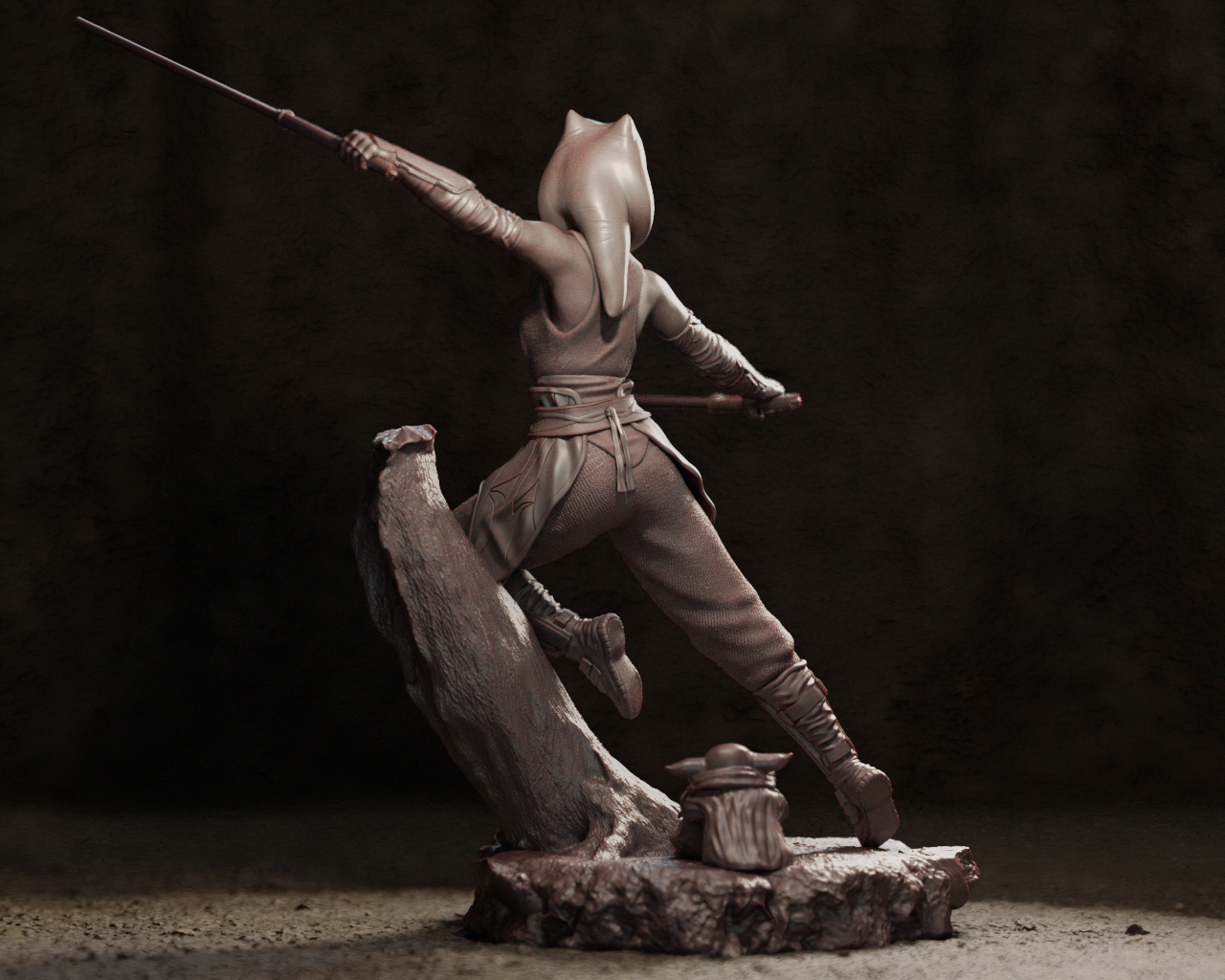 Ahsoka from Star Wars Fan-Made Model by CA3D