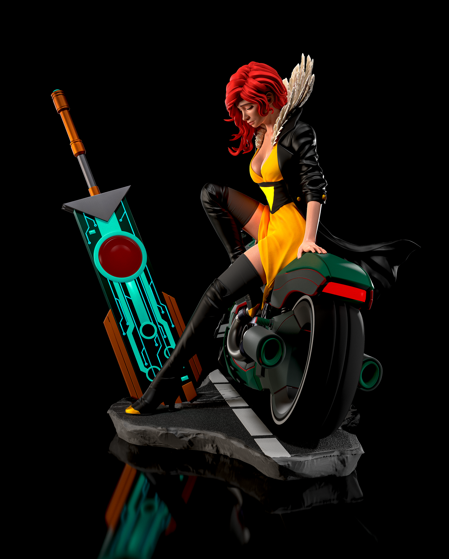RED from Transistor Fan-Made Model by h3llcreator - Sephiknot