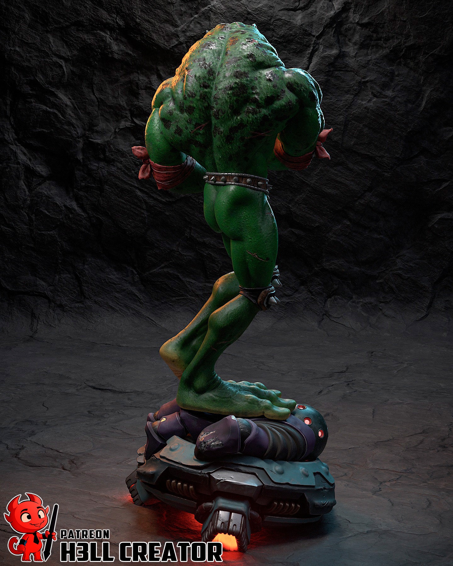 Rash from Battletoads by h3ll creator | High Quality Resin Print | Painted Commissions available! - Sephiknot