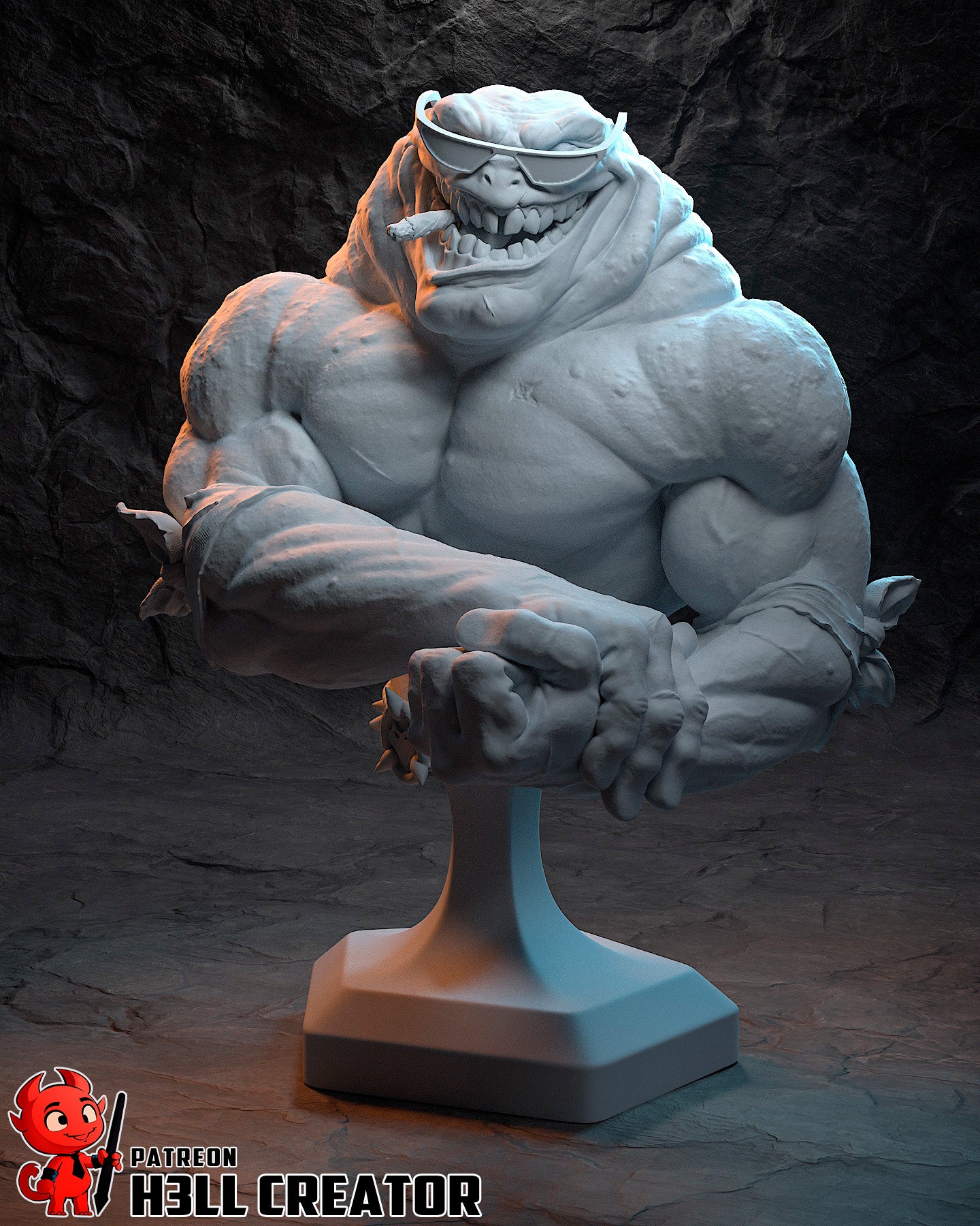 Rash from Battletoads by h3ll creator | High Quality Resin Print | Painted Commissions available! - Sephiknot