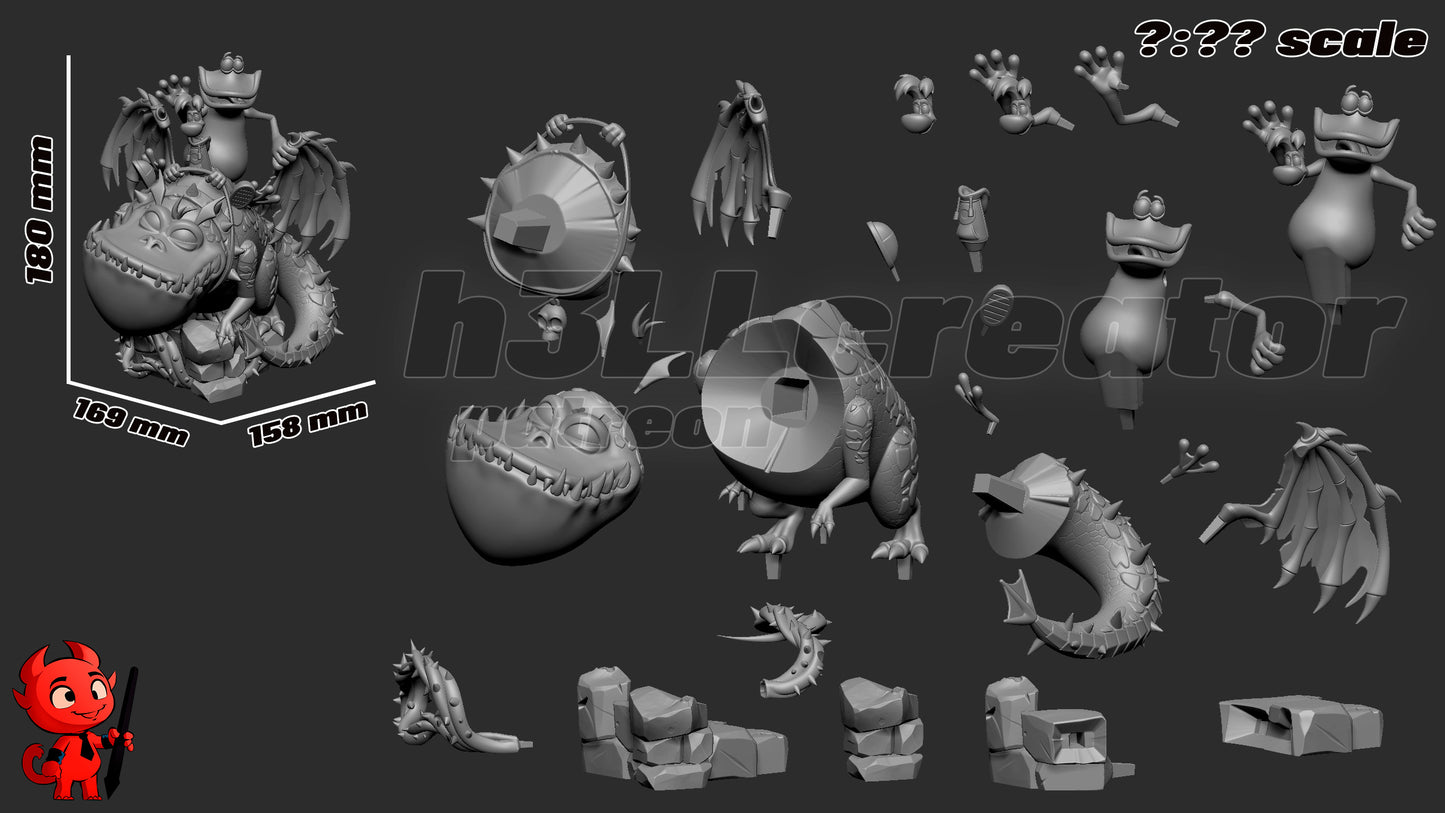 Rayman by h3ll creator | High Quality Resin Print | Painted Commissions available!