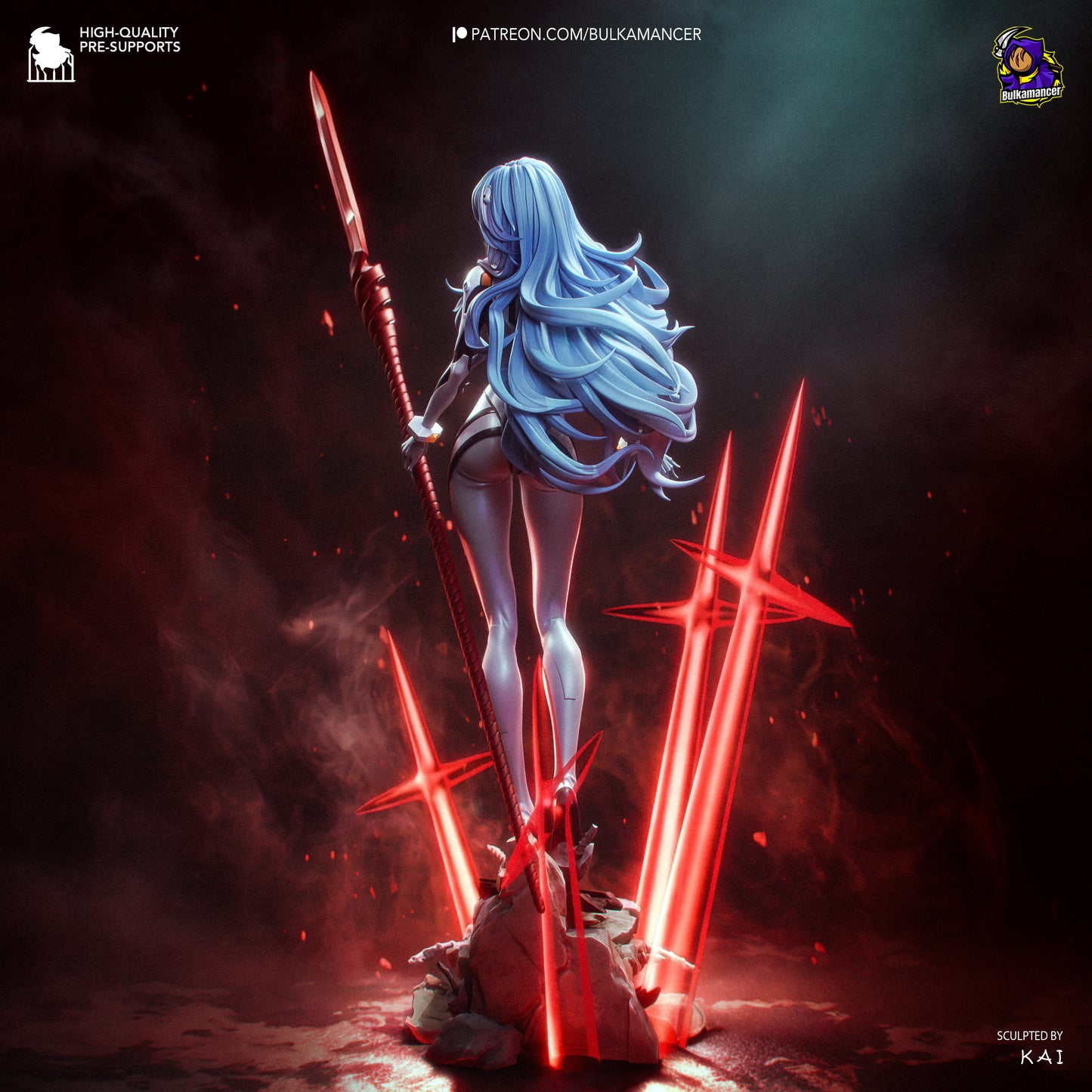 Rei from Evangelion by Bulkamancer | High Quality Resin Print | Painted Commissions available!