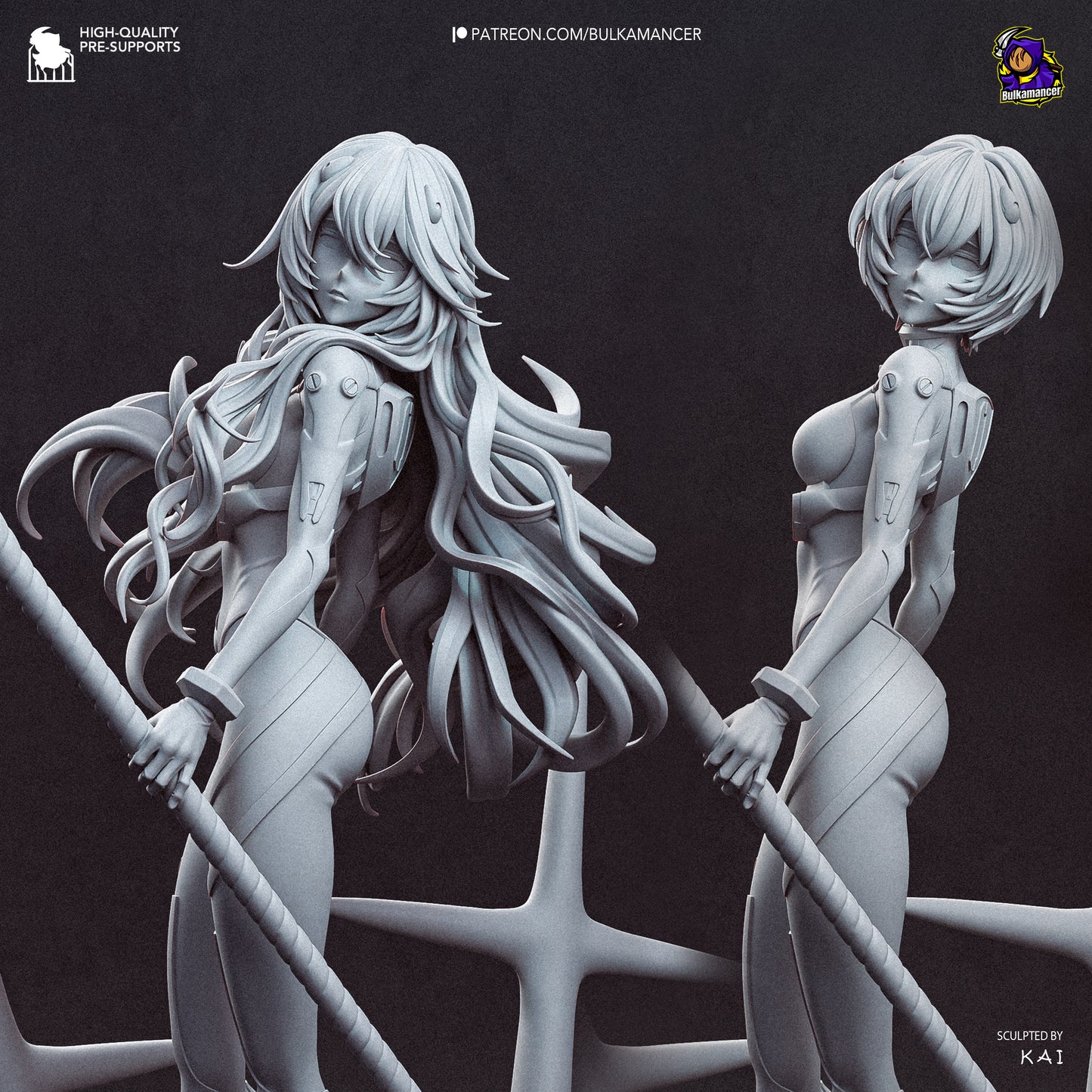 Rei from Evangelion by Bulkamancer | High Quality Resin Print | Painted Commissions available!