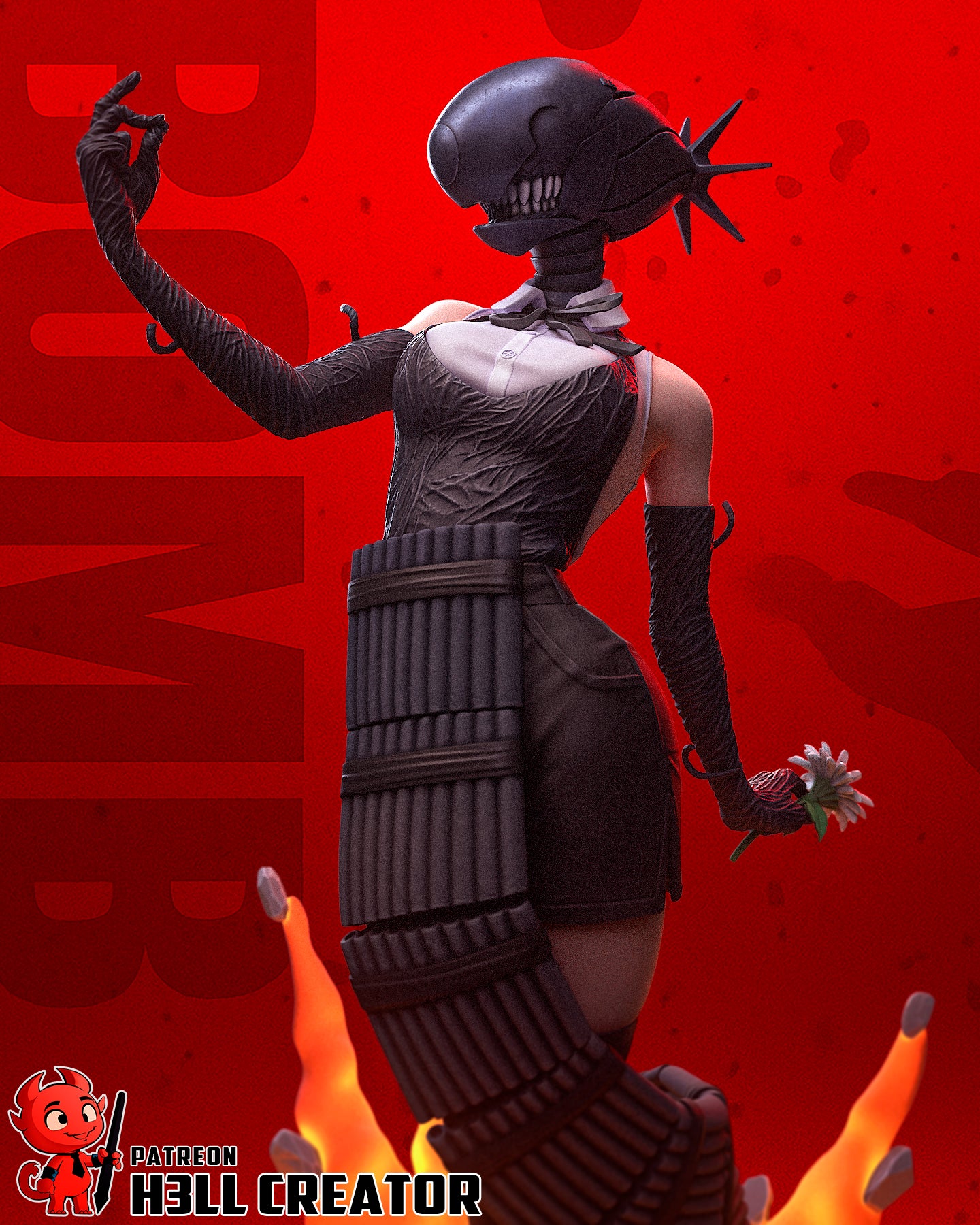 Reze Garage Kit | Fanmade Model by h3llCreator | Bomb Demon| 3D Printed