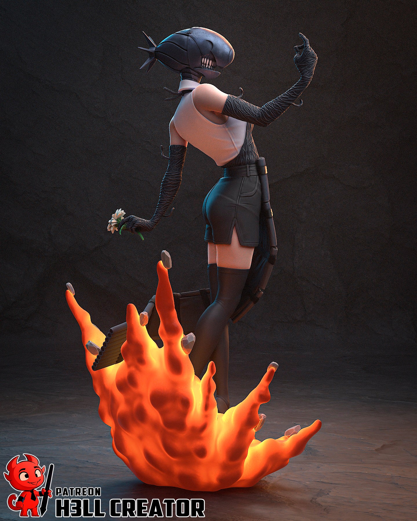 Reze Garage Kit | Fanmade Model by h3llCreator | Bomb Demon| 3D Printed