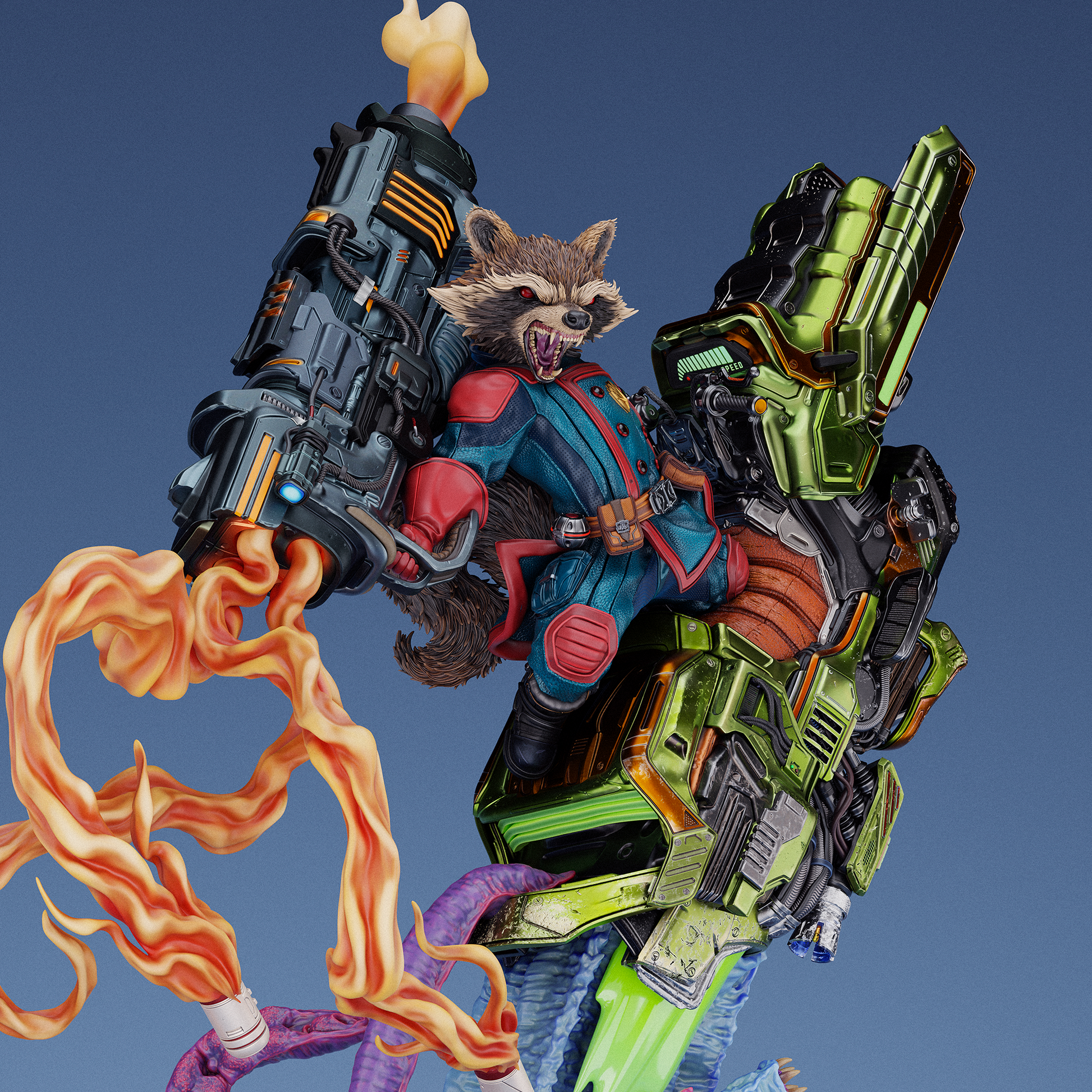 Rocket from Guardians of the Galaxy Fan-Made Model by CA3D - Sephiknot