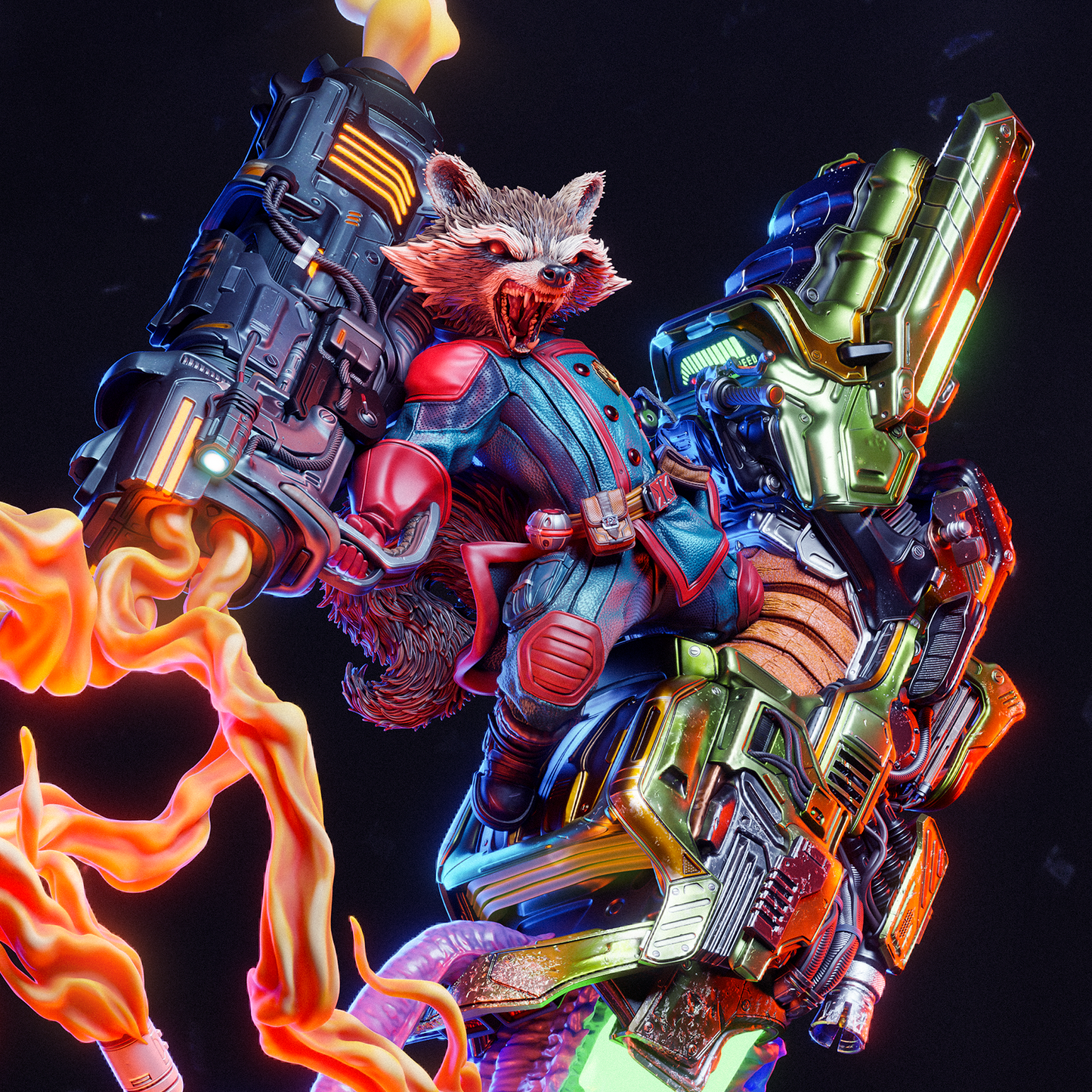 Rocket from Guardians of the Galaxy Fan-Made Model by CA3D - Sephiknot