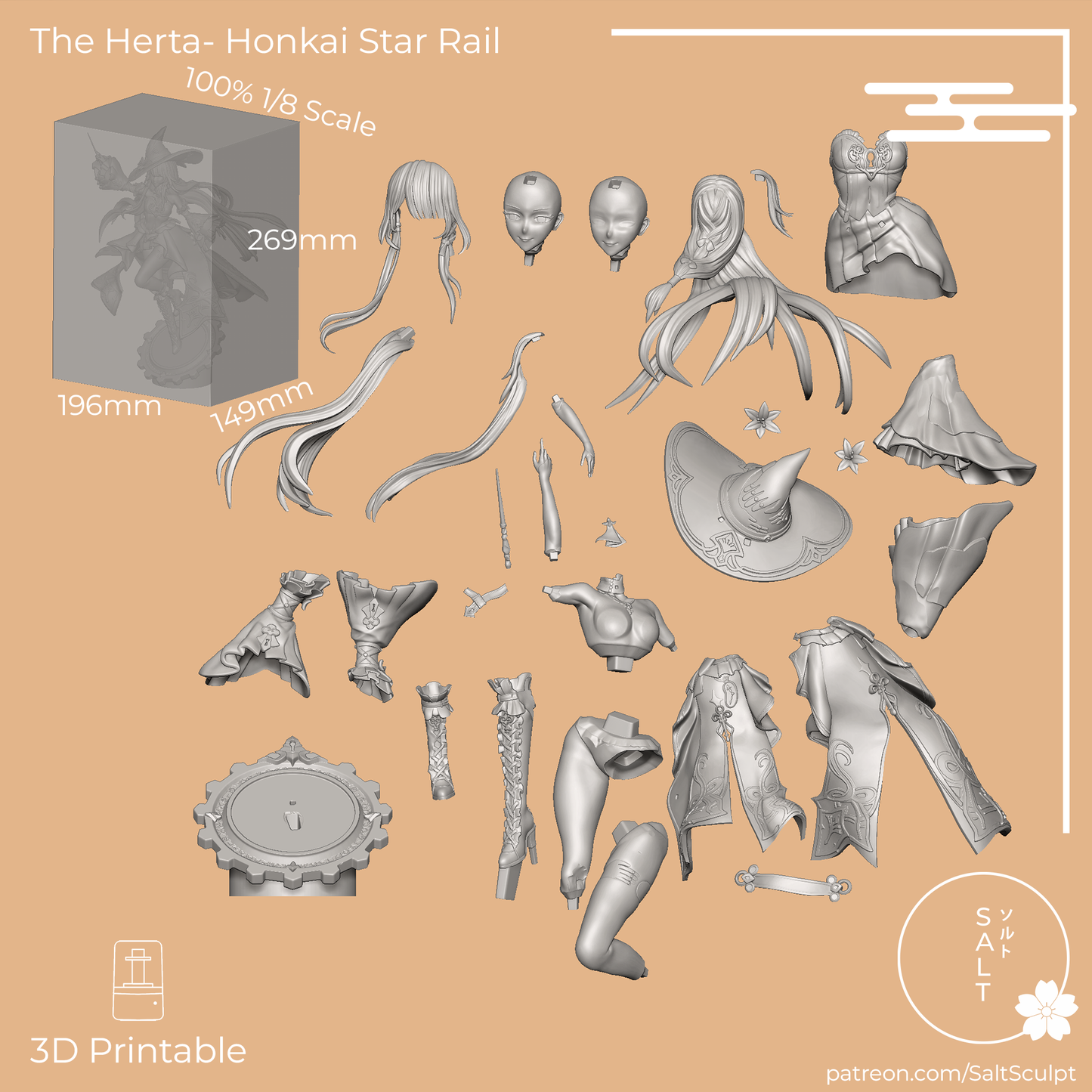 The Herta from Honkai Star Rail by SaltSculpts | High Quality Resin Print | Painted Commissions available! - Sephiknot