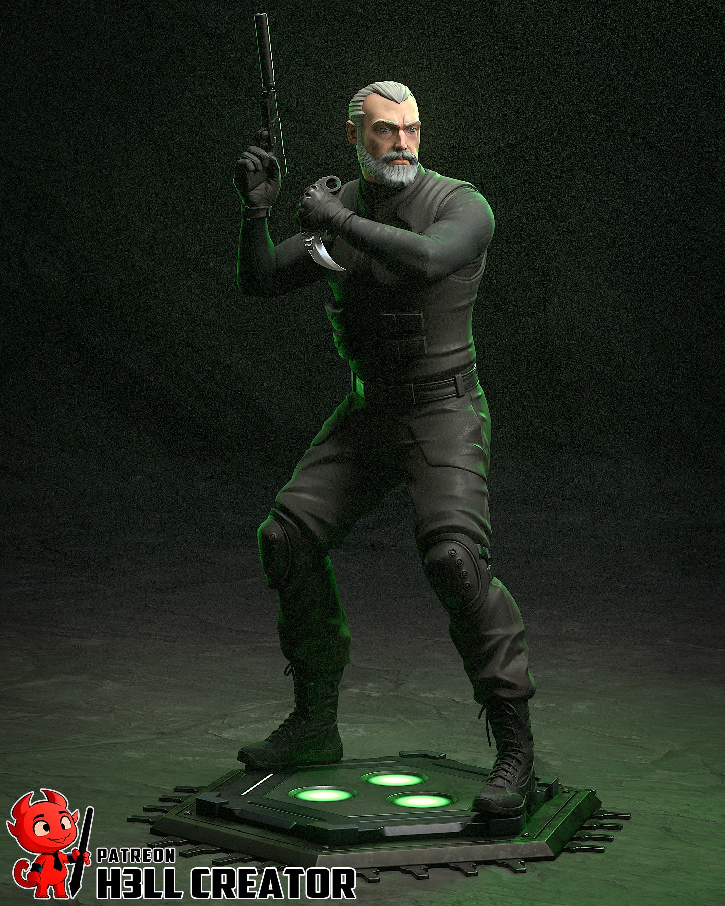 Sam Fisher Garage Kit | Fanmade Model by h3llcreator | Anime version | 3D printed model - Sephiknot