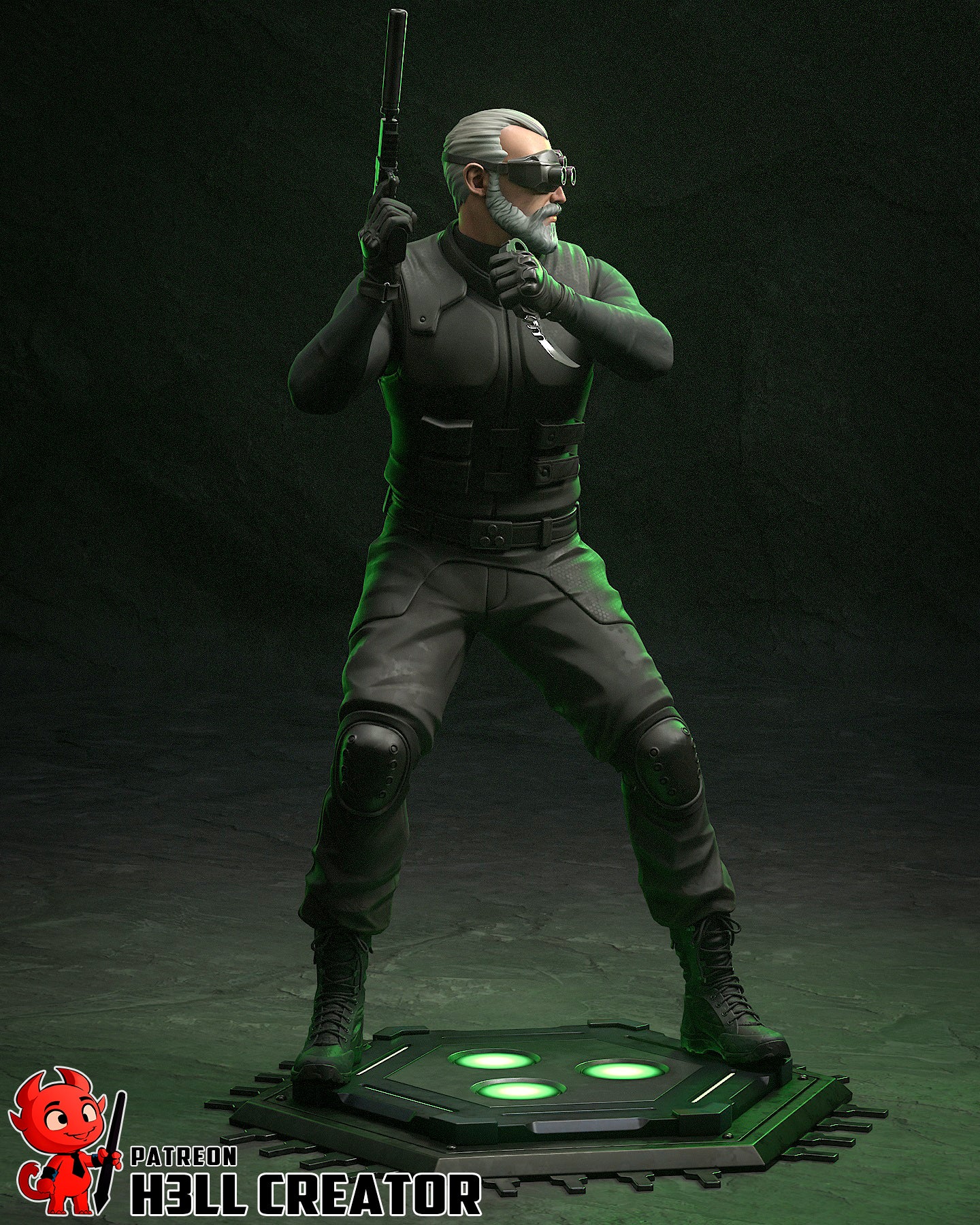 Sam Fisher Garage Kit | Fanmade Model by h3llcreator | Anime version | 3D printed model - Sephiknot