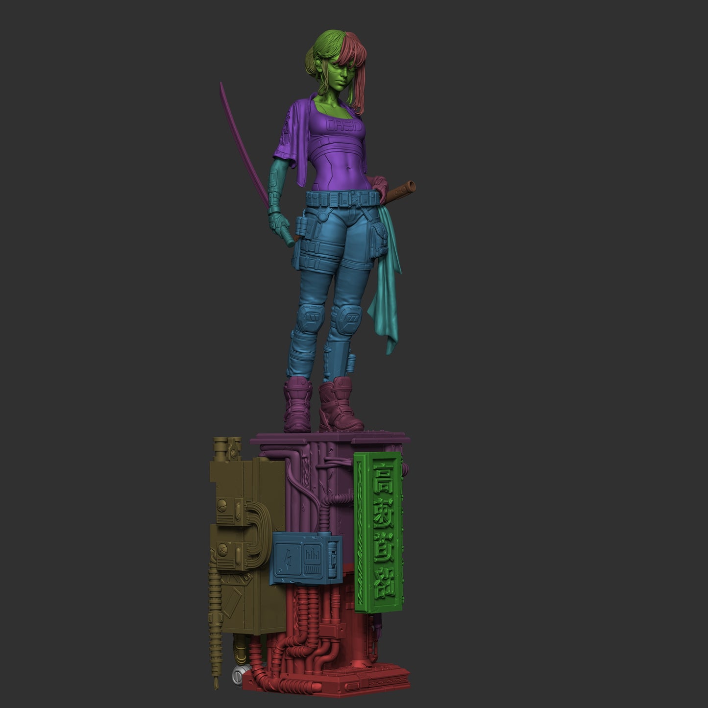 Cyberpunk Samurai by CA3D | High Quality Resin Print | Painted Commissions available! - Sephiknot