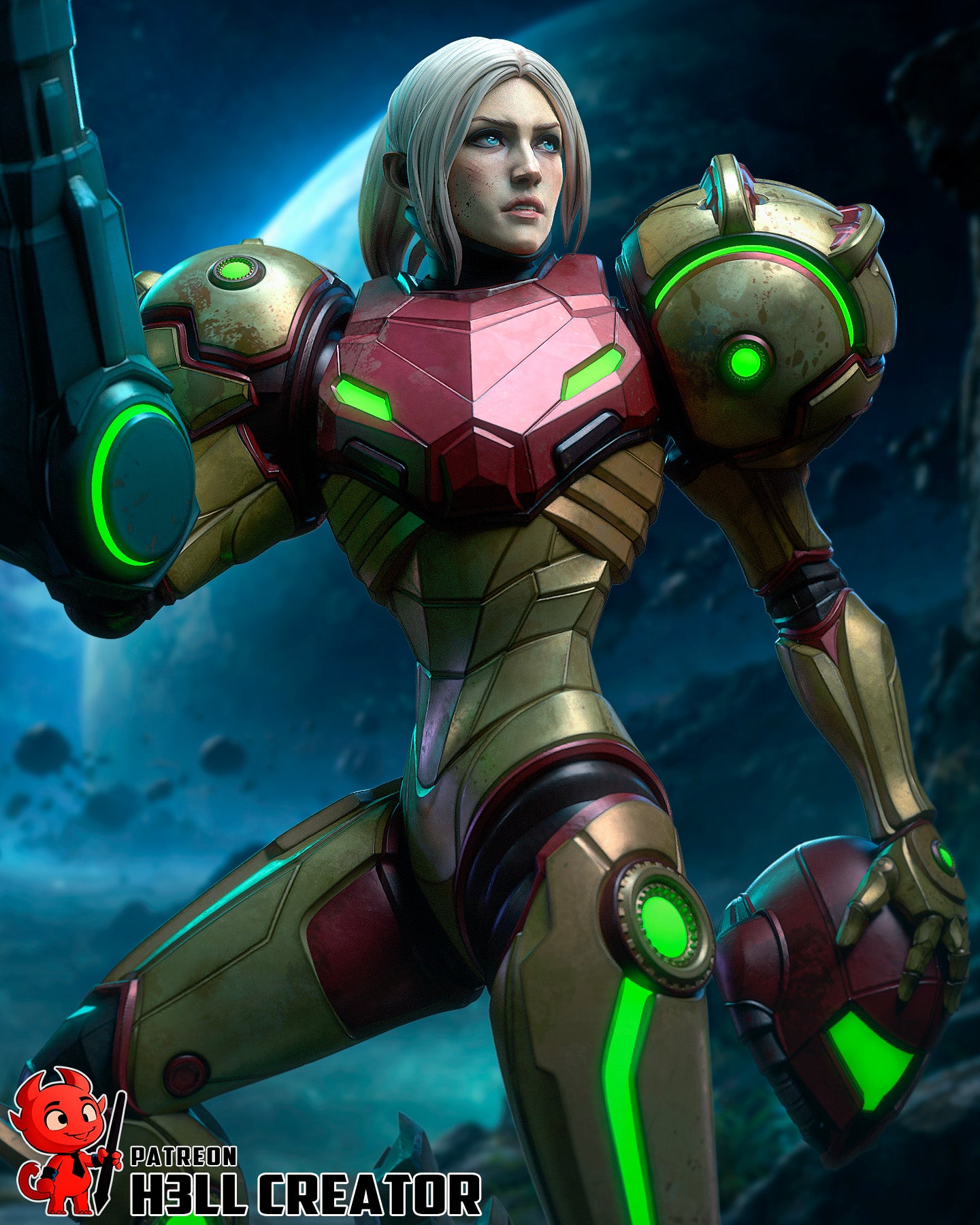 Samus from Metroid by h3ll creator | High Quality Resin Print | Painted Commissions available! - Sephiknot