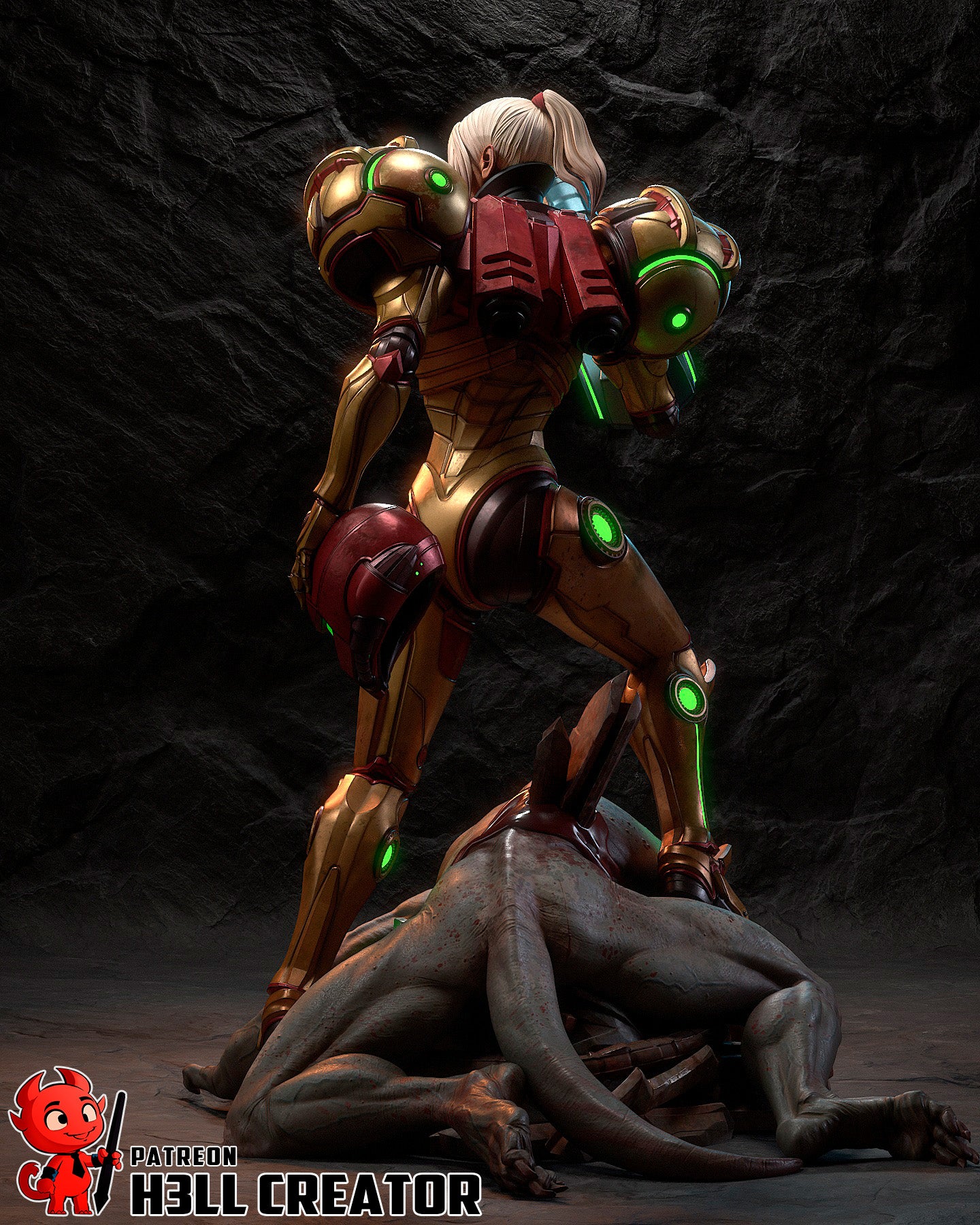 Samus from Metroid by h3ll creator | High Quality Resin Print | Painted Commissions available! - Sephiknot